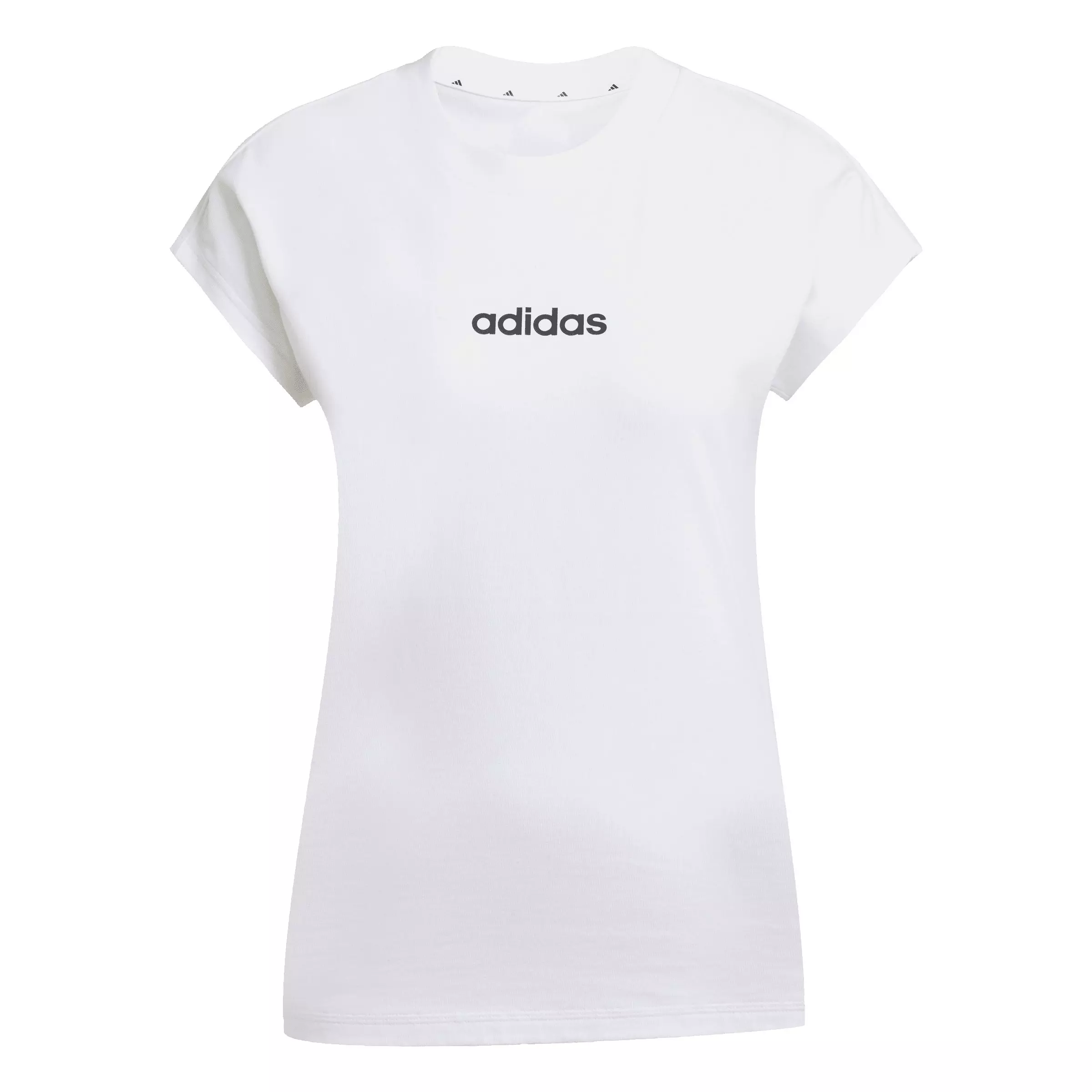 adidas Women's Essentials Linear Cotton T-Shirt - White - WHITE