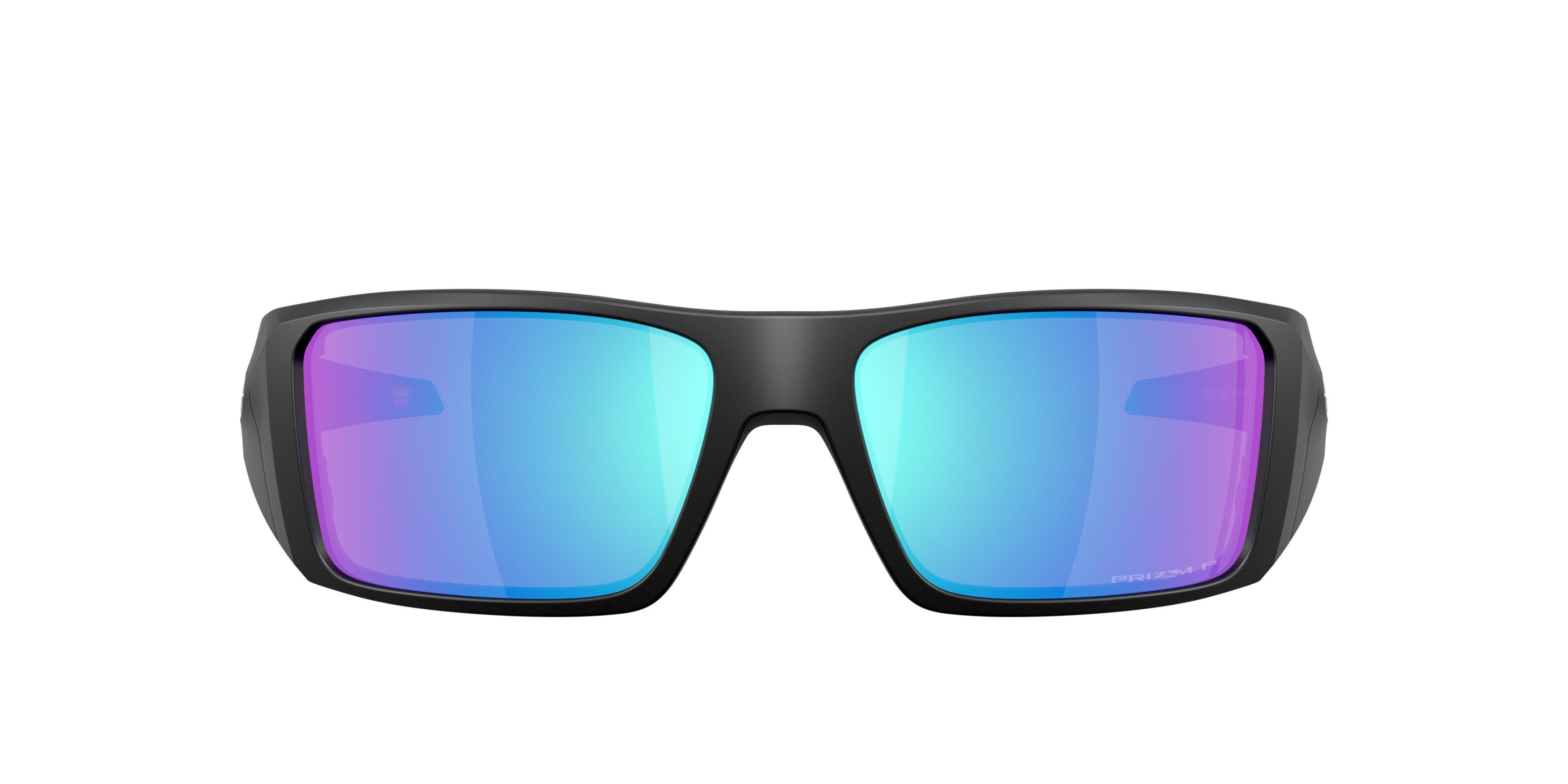 Oakley Heliostat Prizm Sapphire Polar Sunglasses - Matte Black - BLACK/BLUE Thumbnail View 2