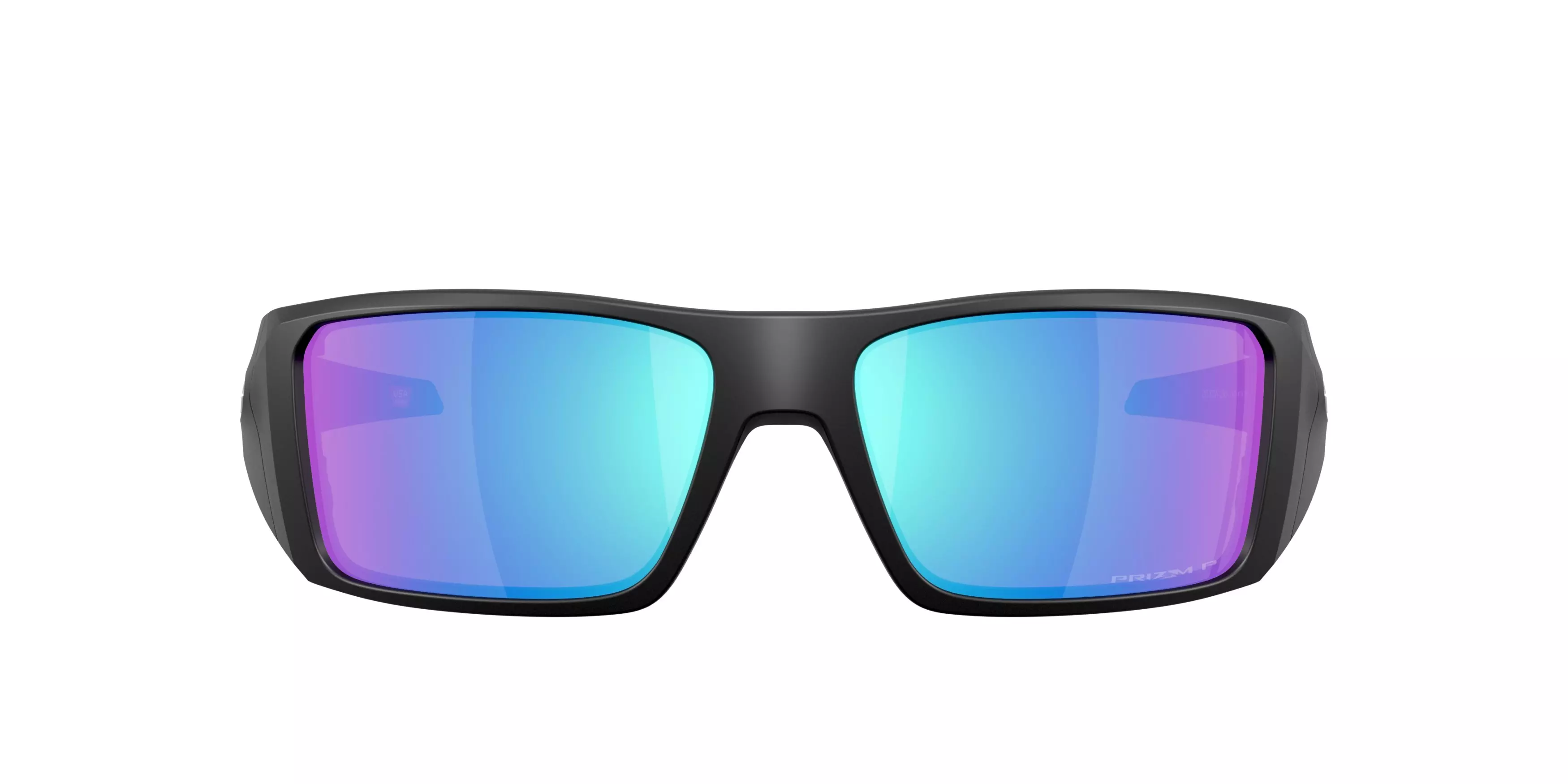 Oakley Heliostat Prizm Sapphire Polar Sunglasses - Matte Black - BLACK/BLUE