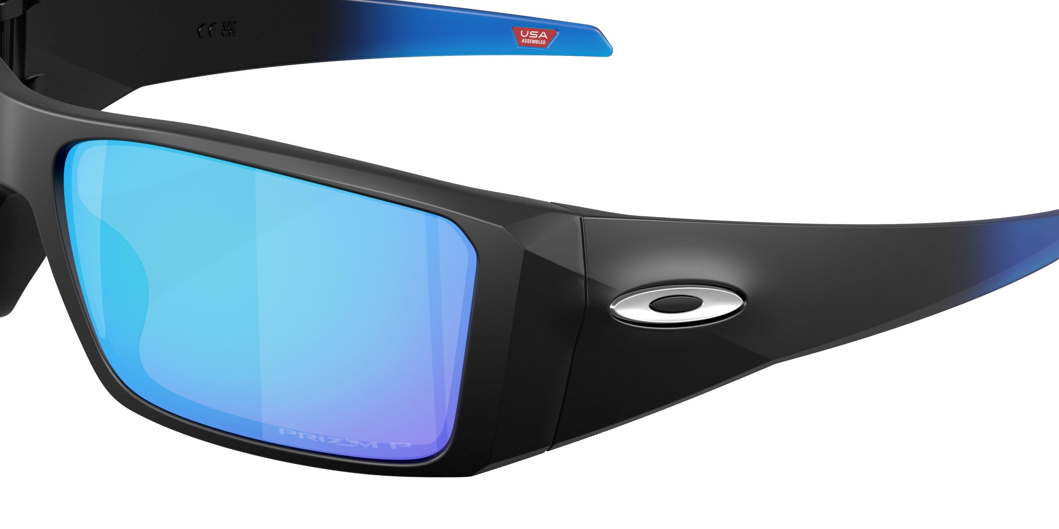 Oakley Heliostat Prizm Sapphire Polar Sunglasses - Matte Black - BLACK/BLUE Thumbnail View 5