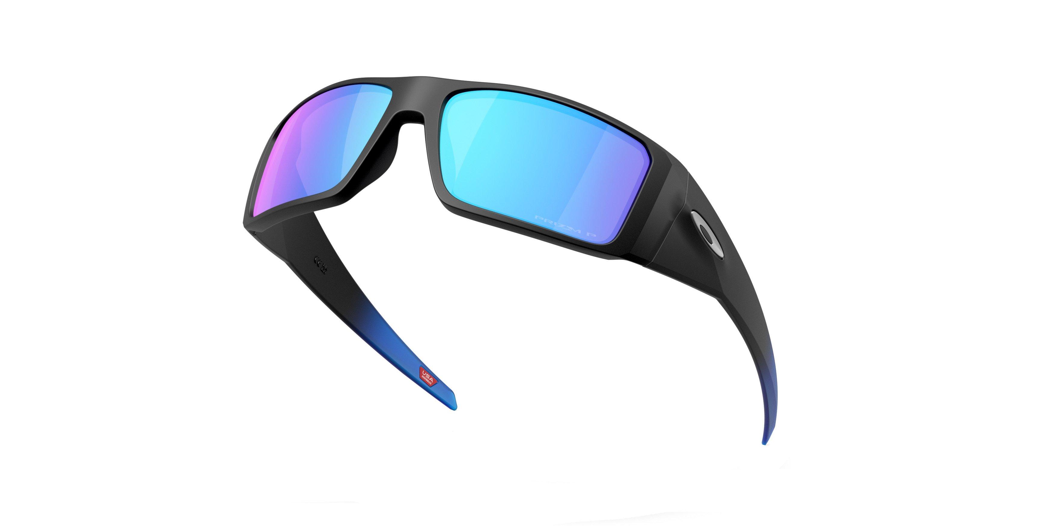 Oakley Heliostat Prizm Sapphire Polar Sunglasses - Matte Black - BLACK/BLUE Thumbnail View 7