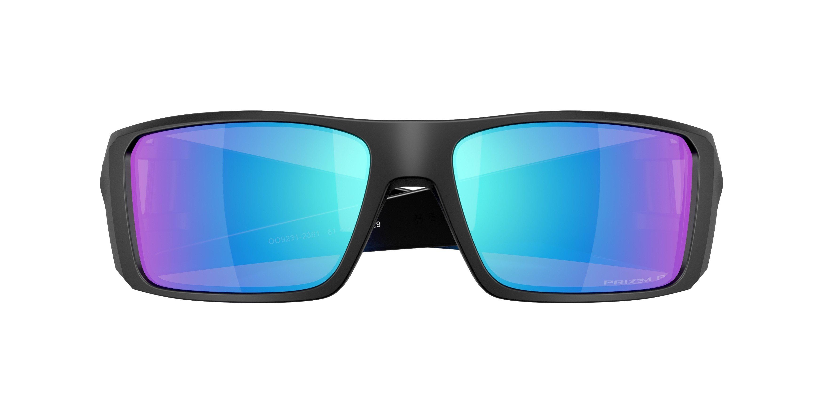 Oakley Heliostat Prizm Sapphire Polar Sunglasses - Matte Black - BLACK/BLUE Thumbnail View 8