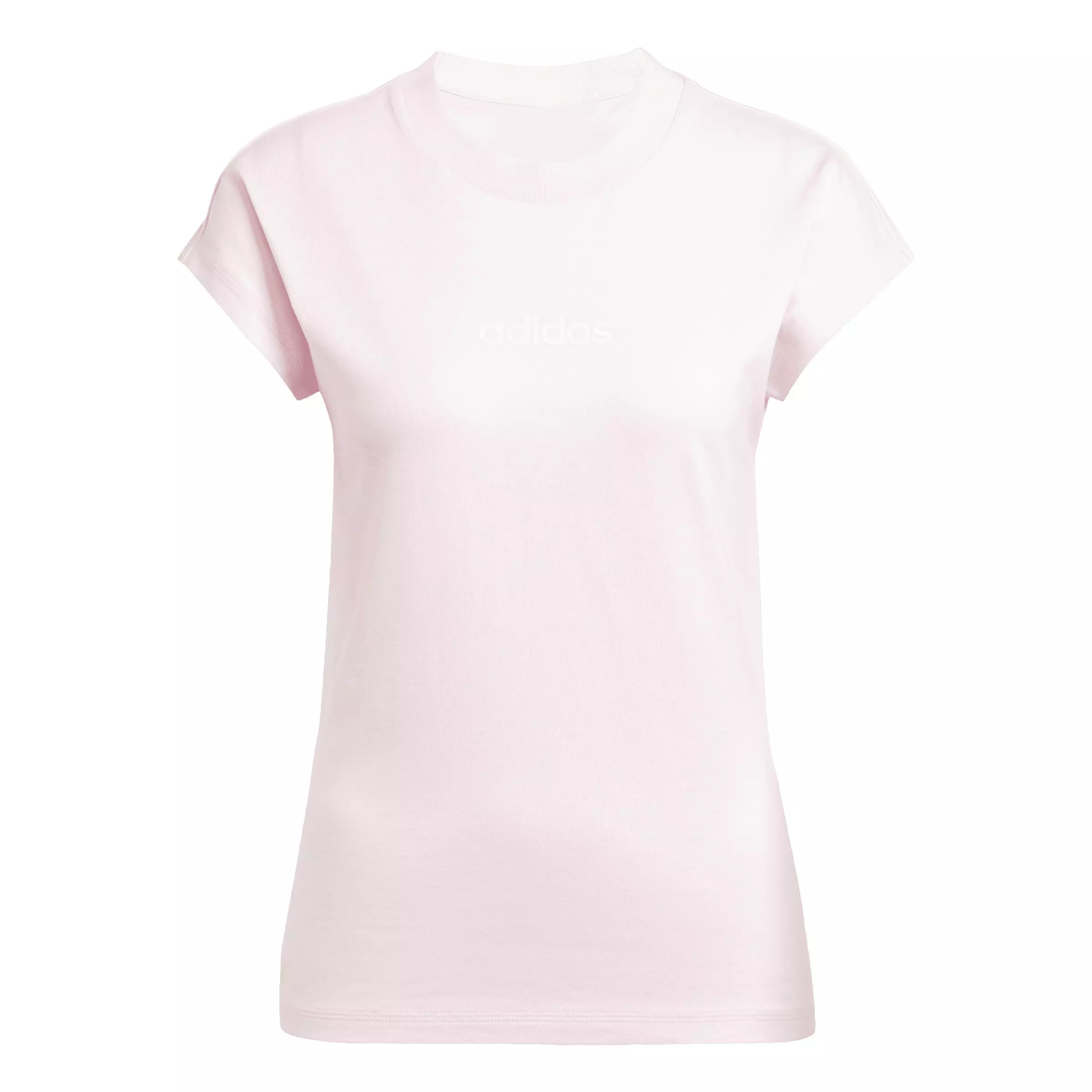 adidas Women's Essentials Linear Cotton T-Shirt - Light Pink - LIGHT PINK
