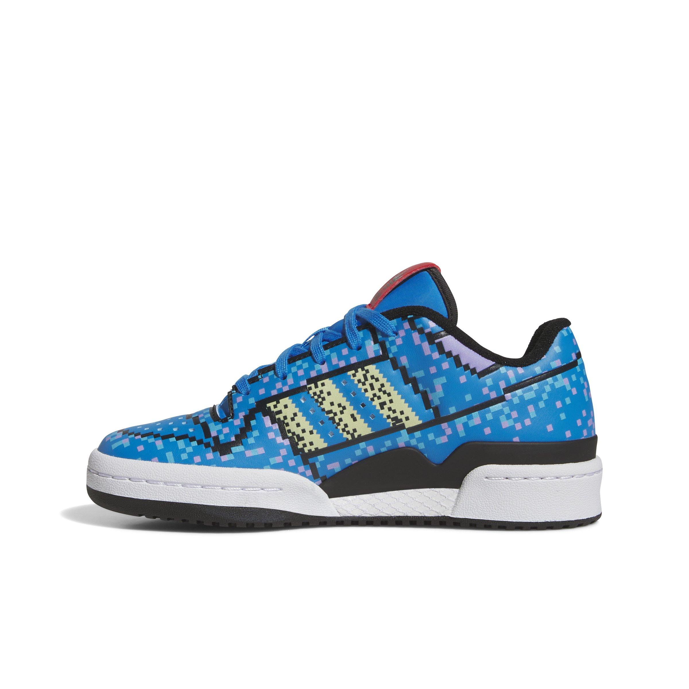 adidas Forum Low CL "Blue/Core Black" Grade School Boys' Shoe - BLUE/BLACK Thumbnail View 2