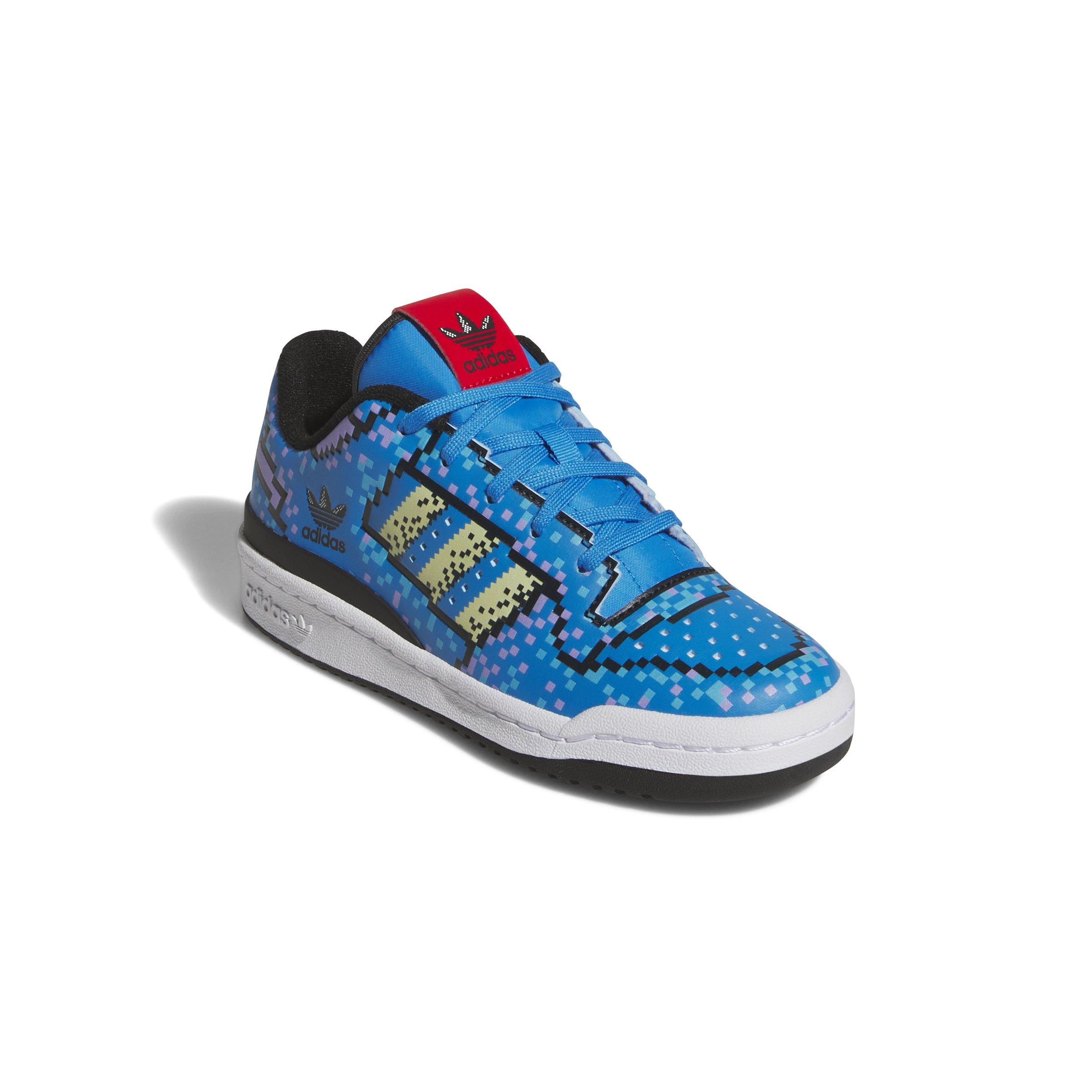 adidas Forum Low CL "Blue/Core Black" Grade School Boys' Shoe - BLUE/BLACK Thumbnail View 3