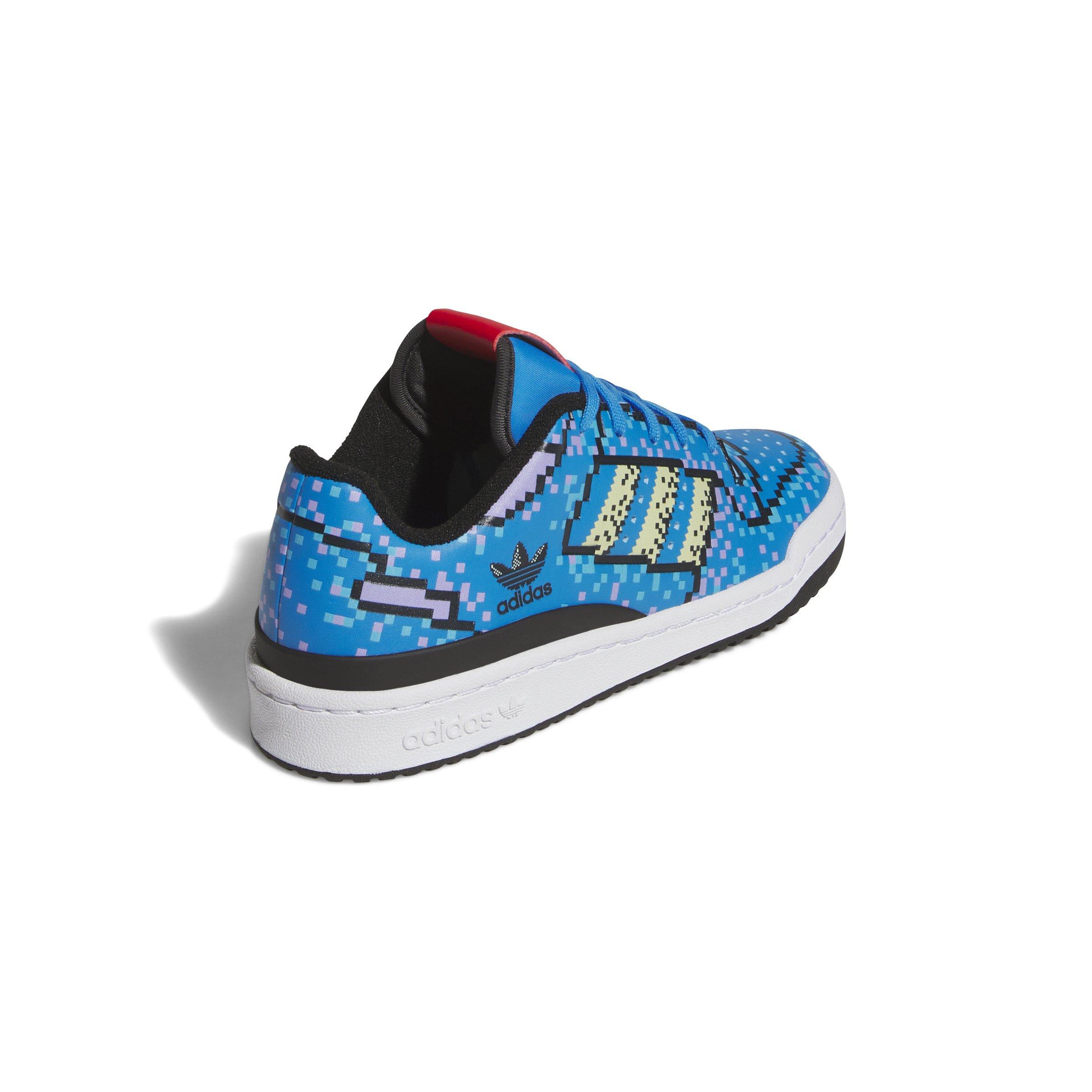 adidas Forum Low CL "Blue/Core Black" Grade School Boys' Shoe - BLUE/BLACK Thumbnail View 4