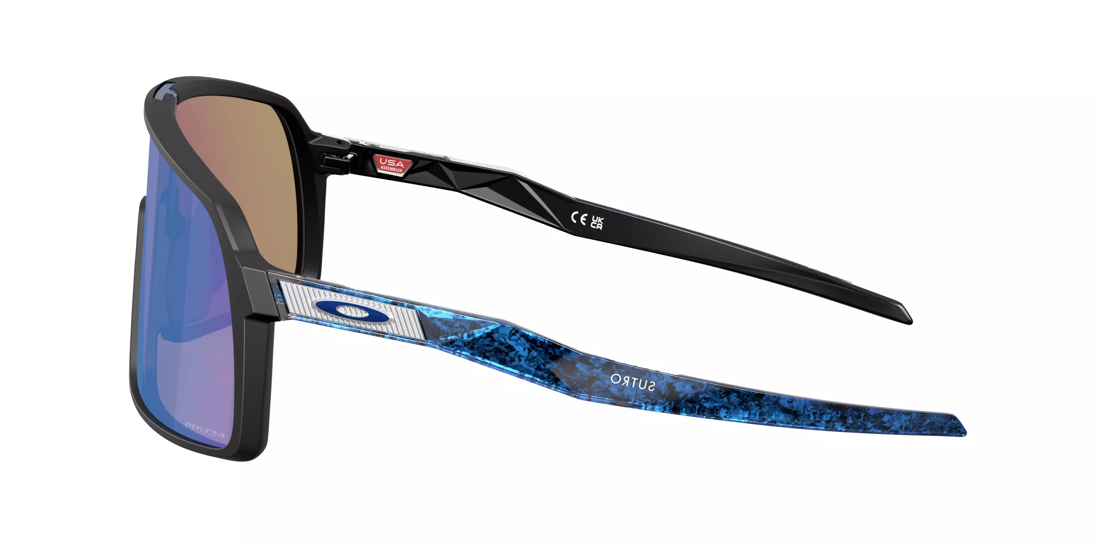Oakley Sutro Prizm Sapphire Sunglasses - Matte Black - BLACK/BLUE
