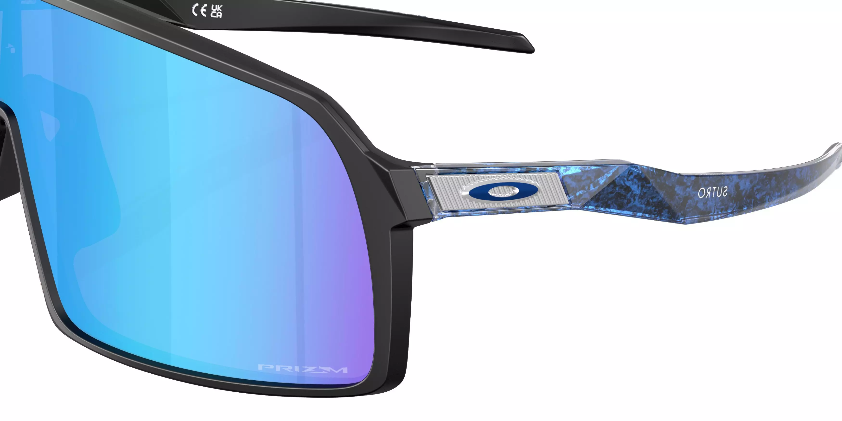 Oakley Sutro Prizm Sapphire Sunglasses - Matte Black - BLACK/BLUE