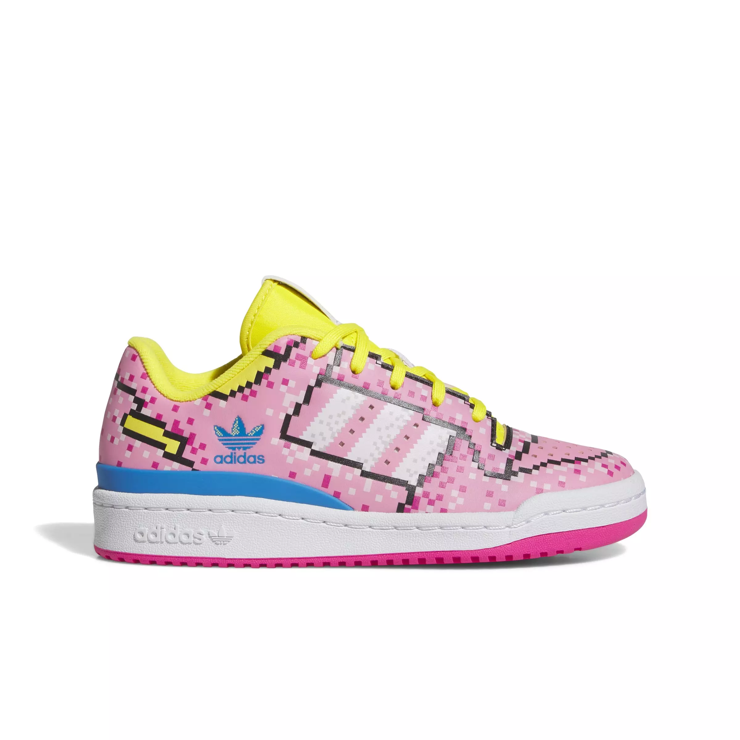adidas Forum Low 8-Bit "Bliss Pink/Ftwr White/Yellow" Preschool Girls' Shoe - PINK/WHITE/YELLOW