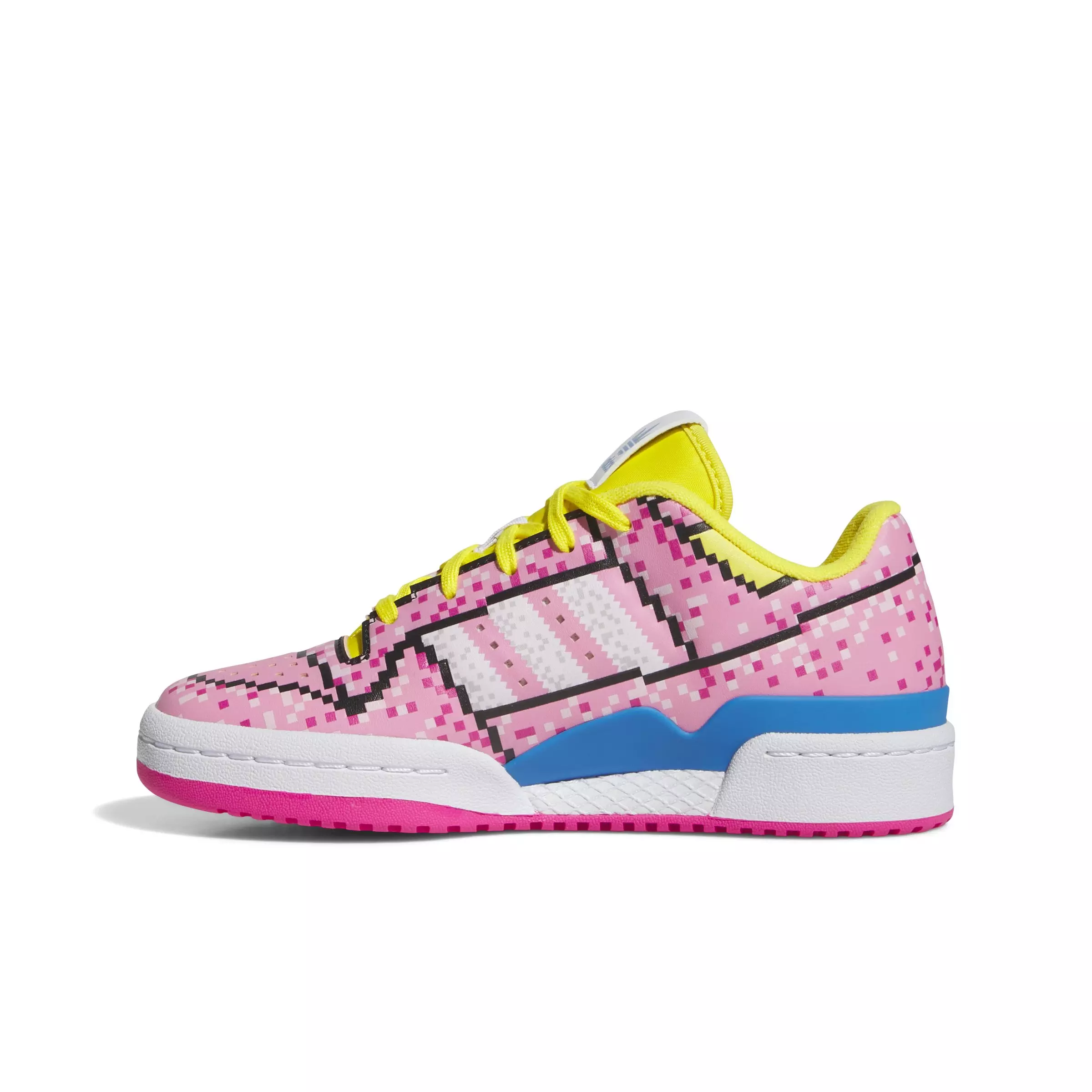 adidas Forum Low 8-Bit "Bliss Pink/Ftwr White/Yellow" Preschool Girls' Shoe - PINK/WHITE/YELLOW