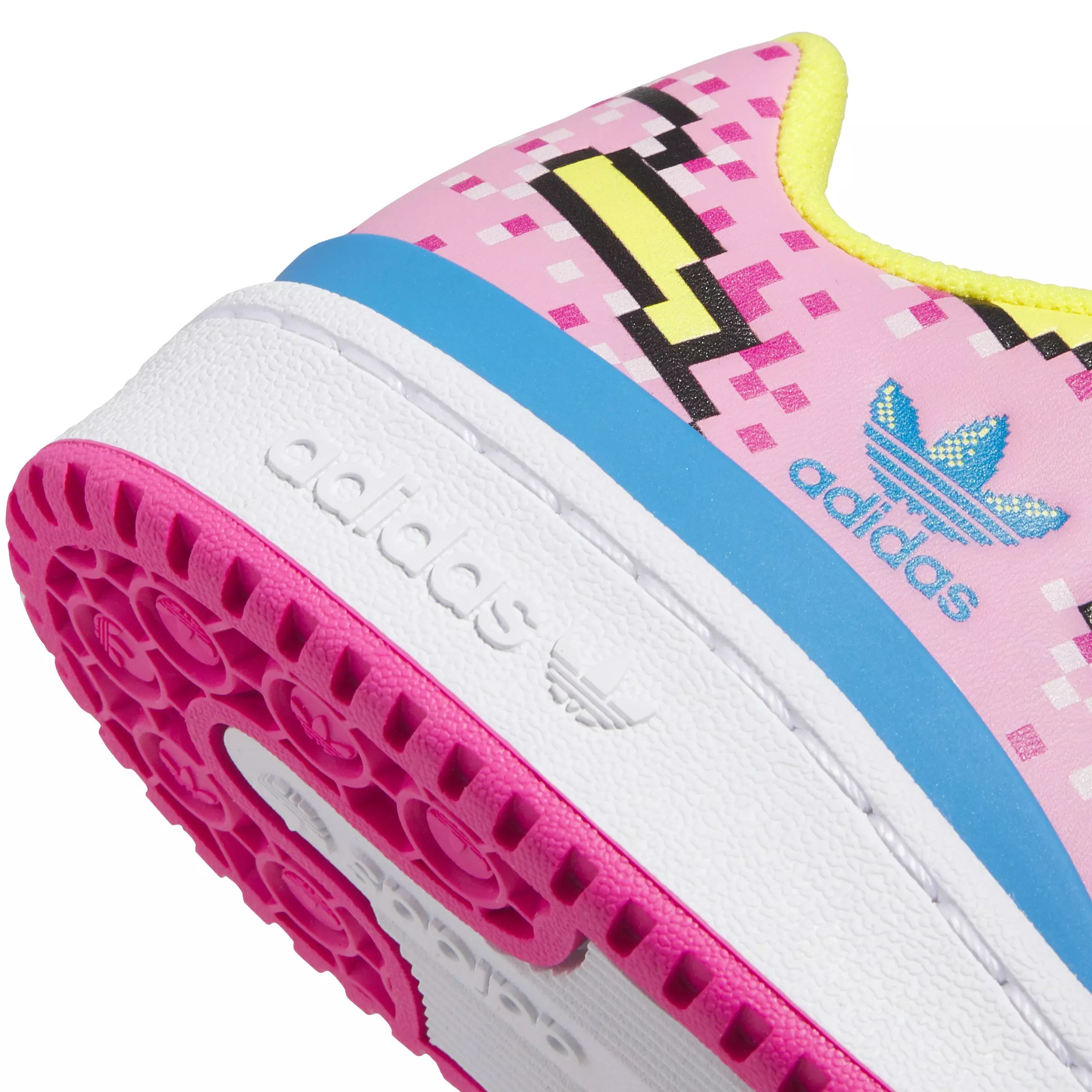 adidas Forum Low 8-Bit "Bliss Pink/Ftwr White/Yellow" Preschool Girls' Shoe - PINK/WHITE/YELLOW