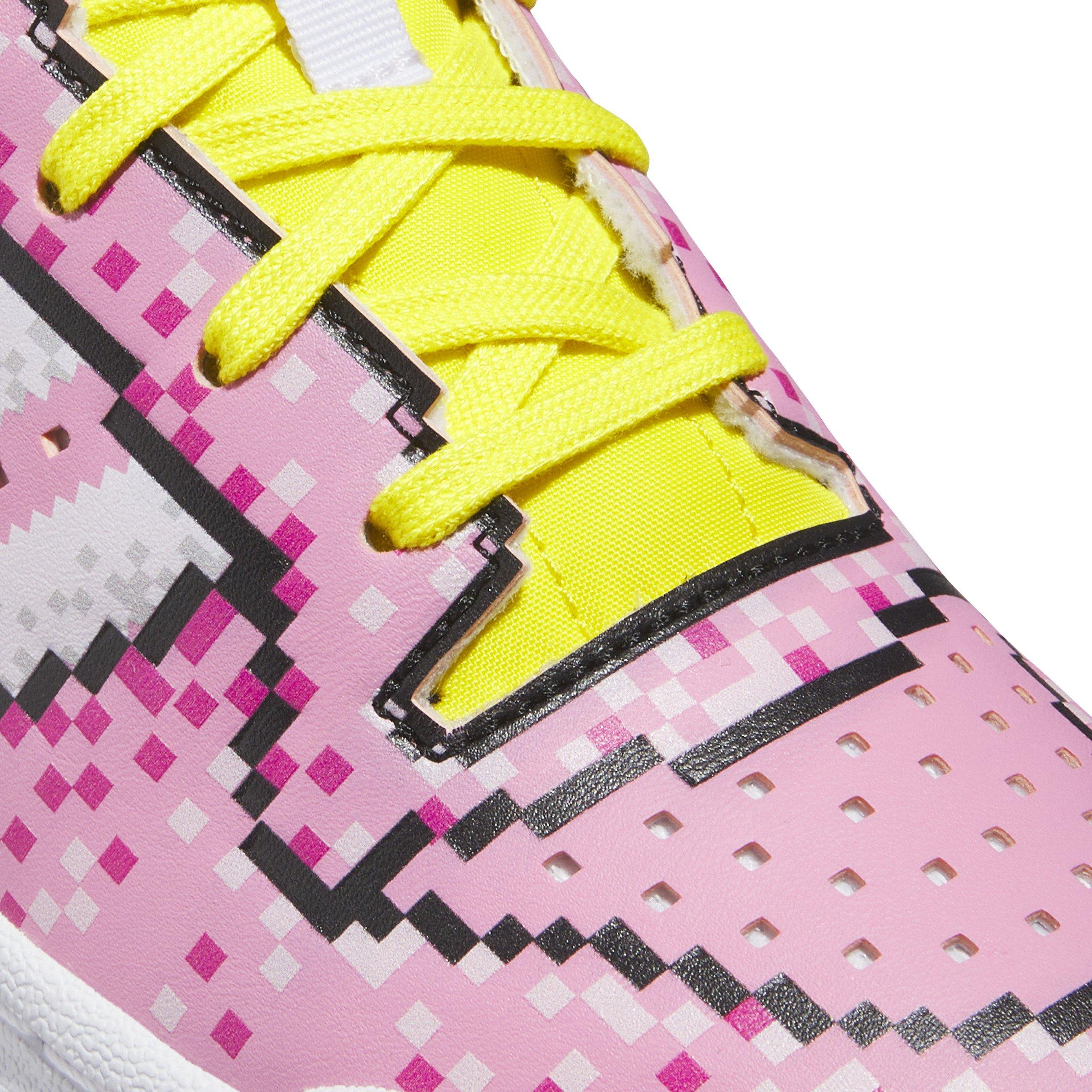 adidas Forum Low 8-Bit "Bliss Pink/Ftwr White/Yellow" Preschool Girls' Shoe - PINK/WHITE/YELLOW Thumbnail View 8