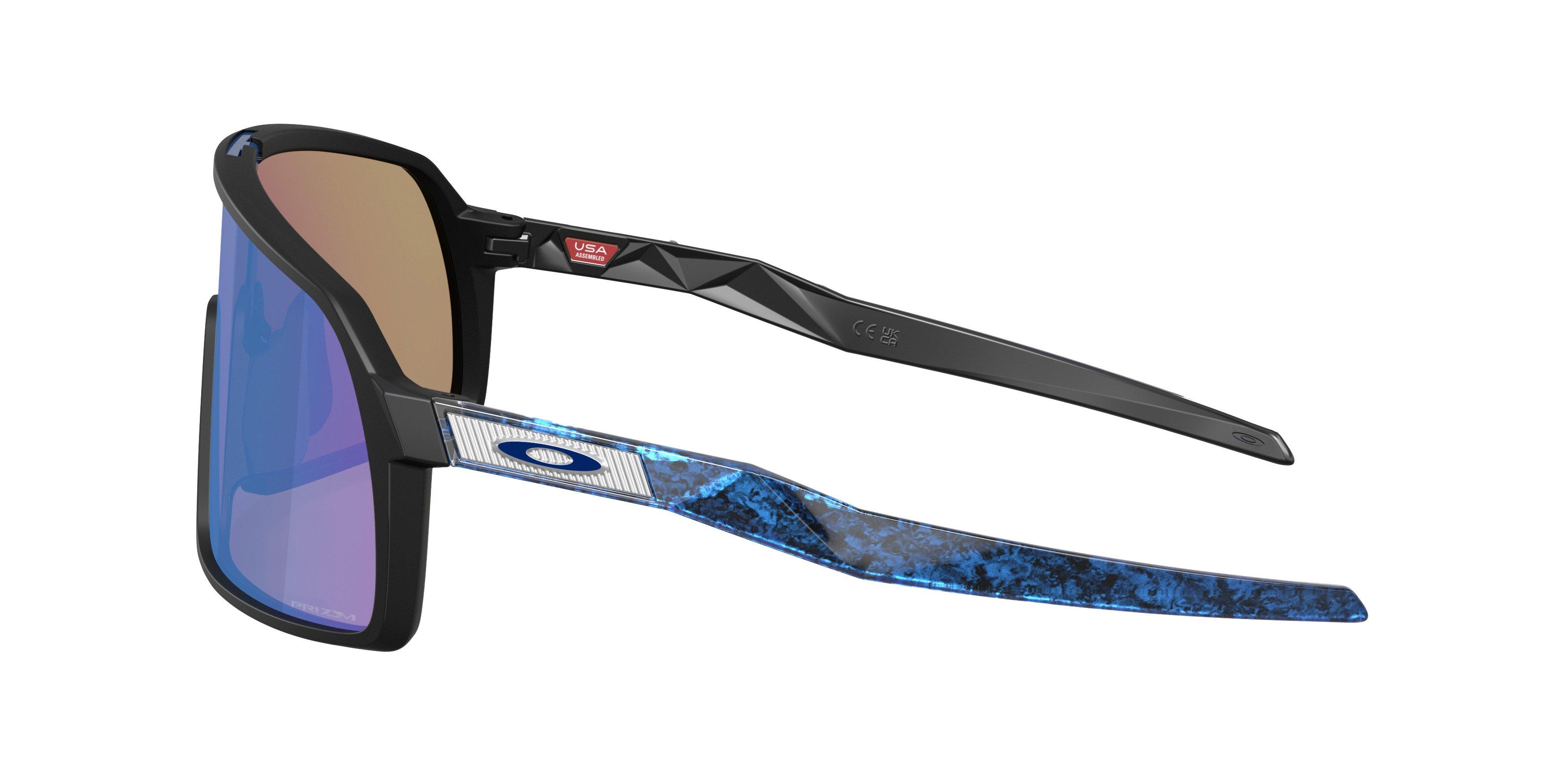 Oakley Sutro S Prizm Sapphire Sunglasses - Matte Black - BLACK/BLUE Thumbnail View 4