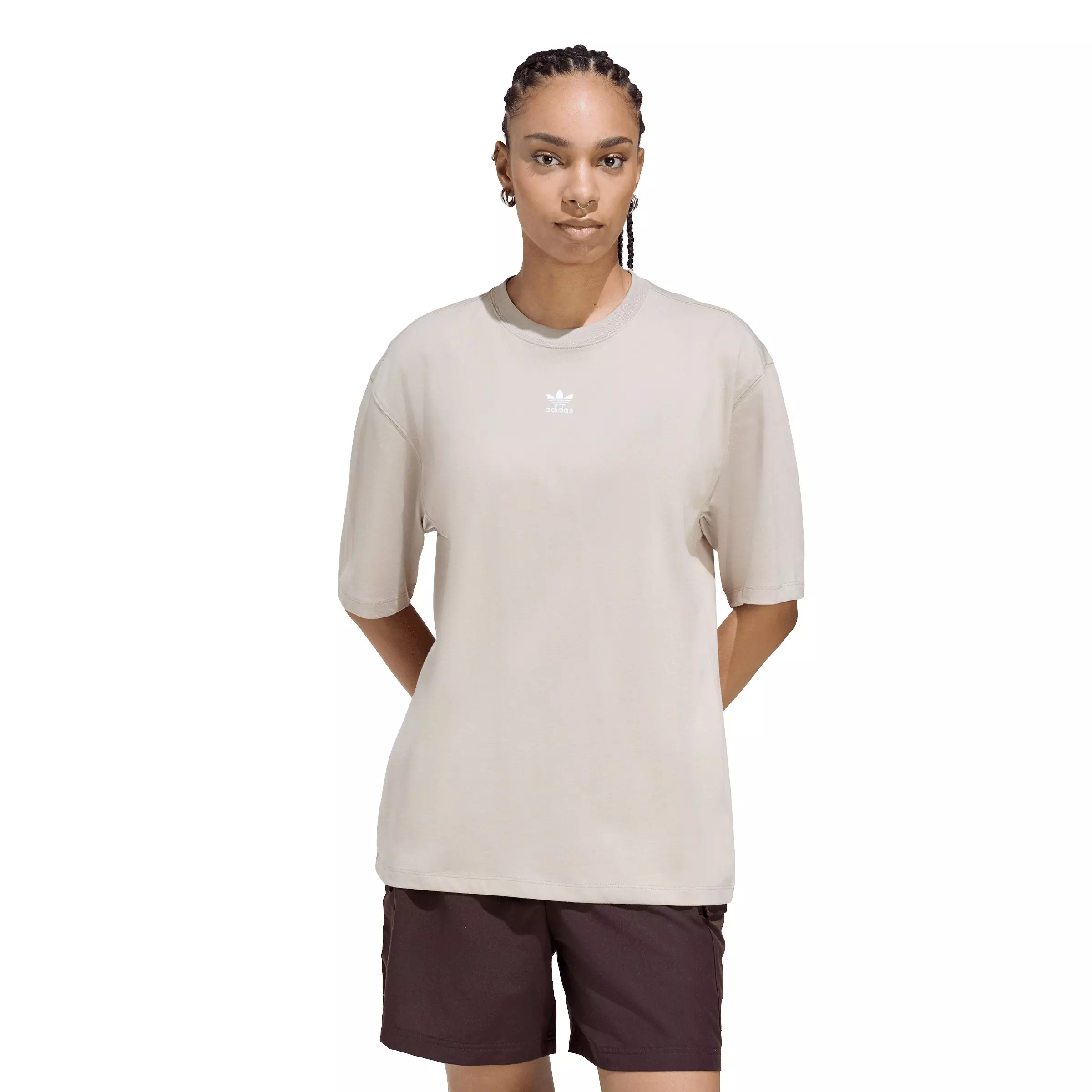 adidas Originals Women's Essentials Boyfriend Tee - Beige - BEIGE