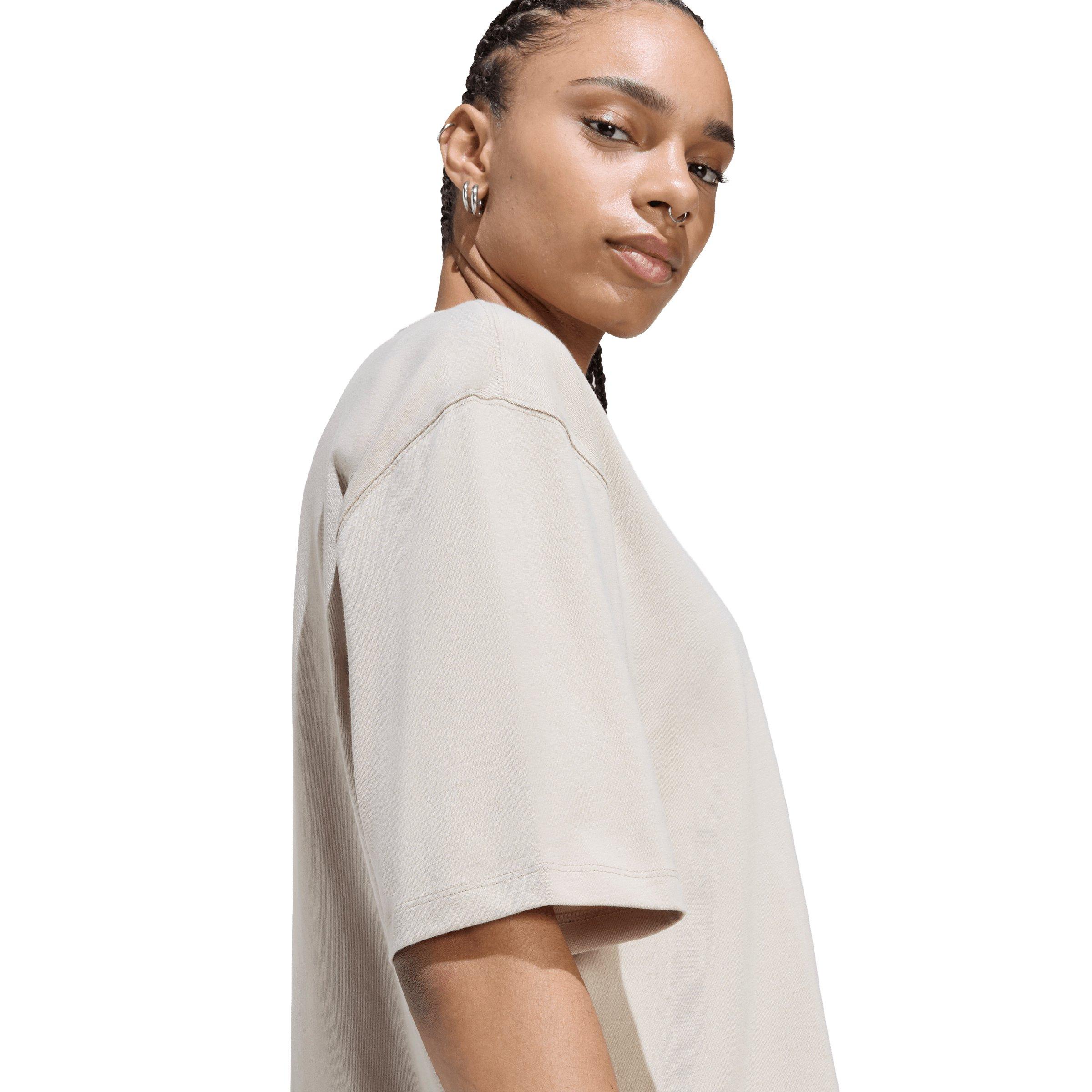 adidas Originals Women's Essentials Boyfriend Tee - Beige - BEIGE Thumbnail View 3