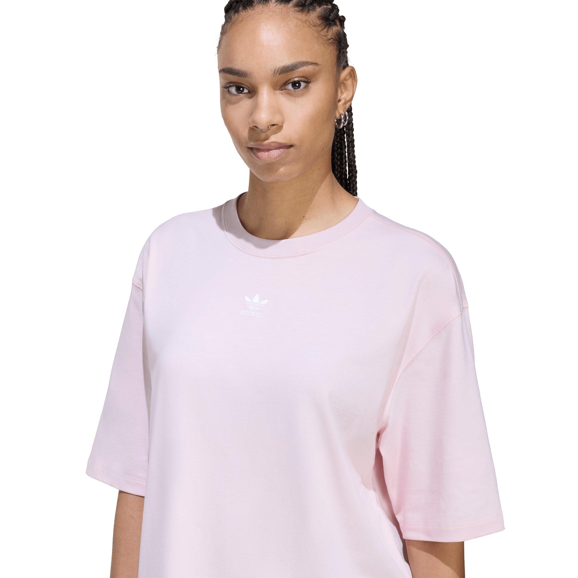 adidas Originals Women's Essentials Boyfriend Tee - Light Pink - LIGHT PINK Thumbnail View 4