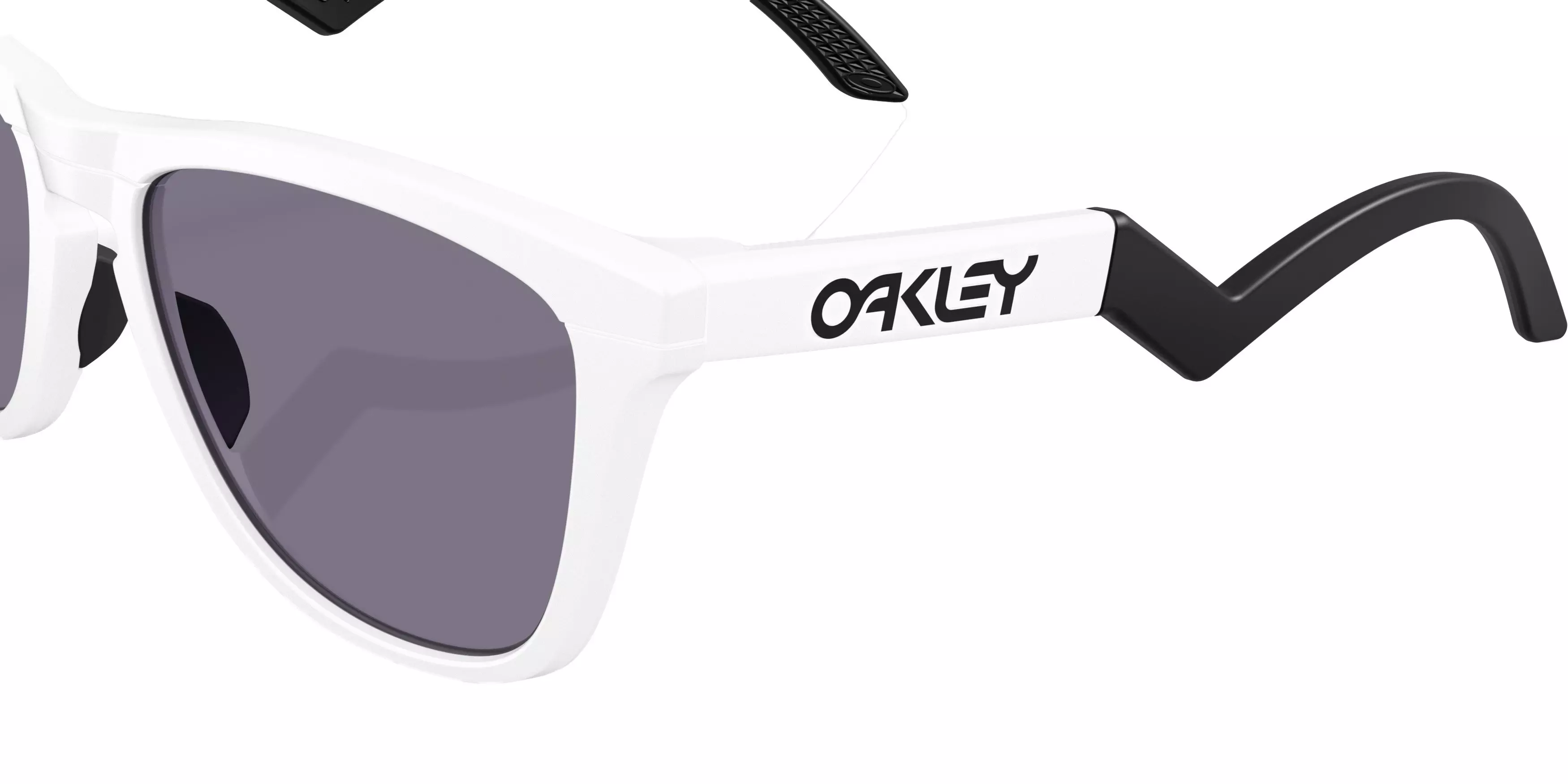 Oakley Frogskins Hybrid Prizm Grey Sunglasses - Matte White - WHITE/GREY