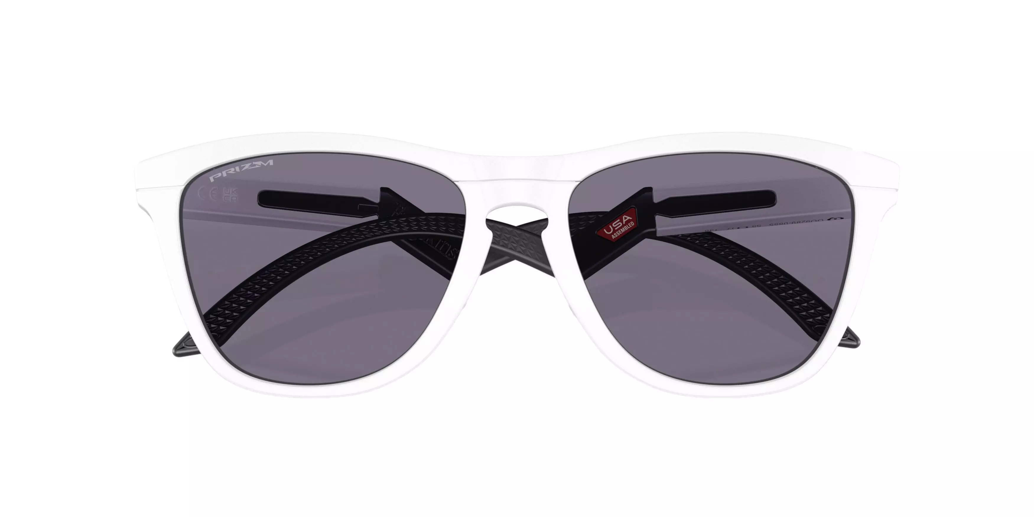 Oakley Frogskins Hybrid Prizm Grey Sunglasses - Matte White - WHITE/GREY