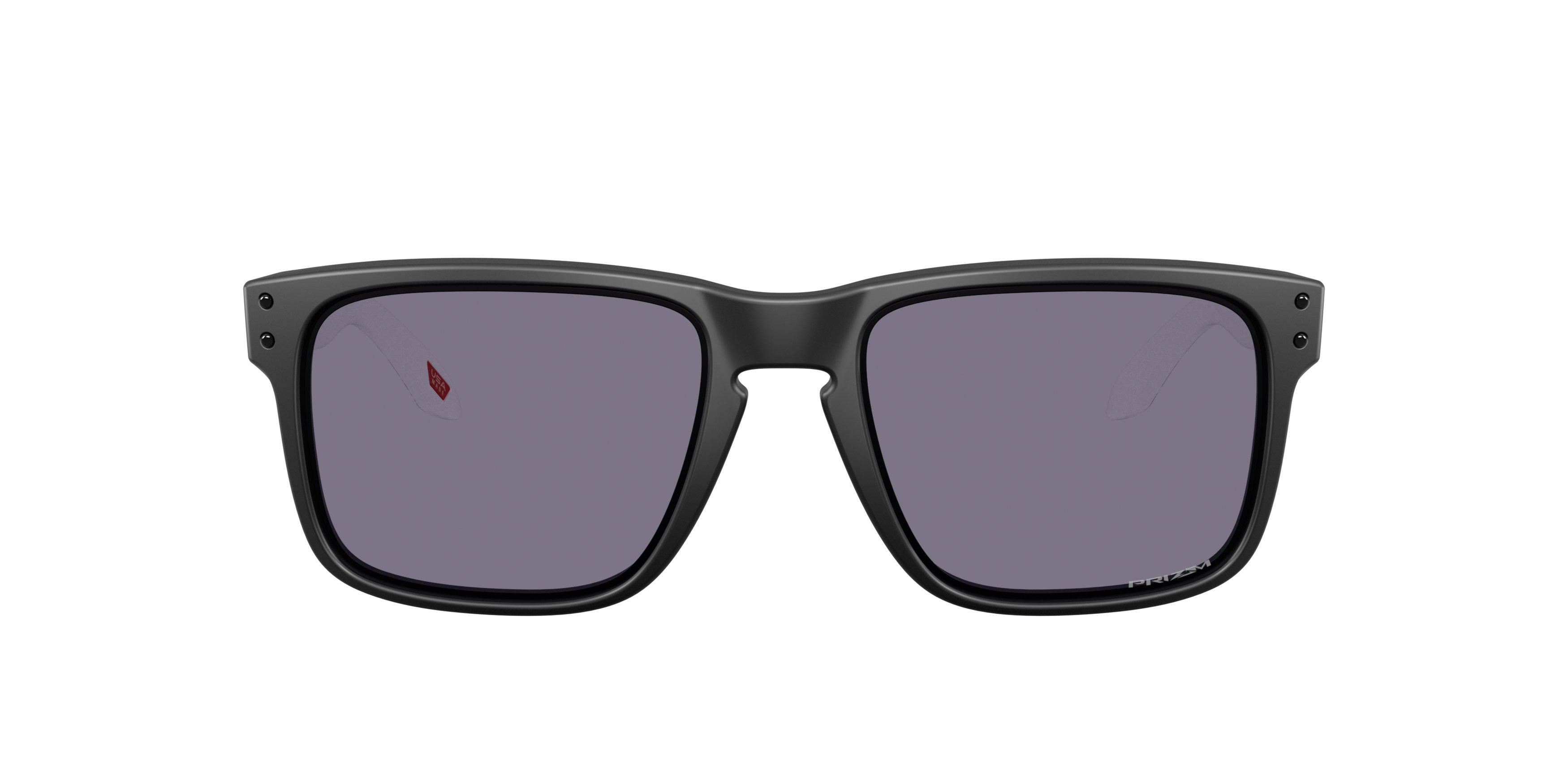 Oakley Holbrook Prizm Grey Sunglasses - Matte Black/White - BLACK/GREY Thumbnail View 2