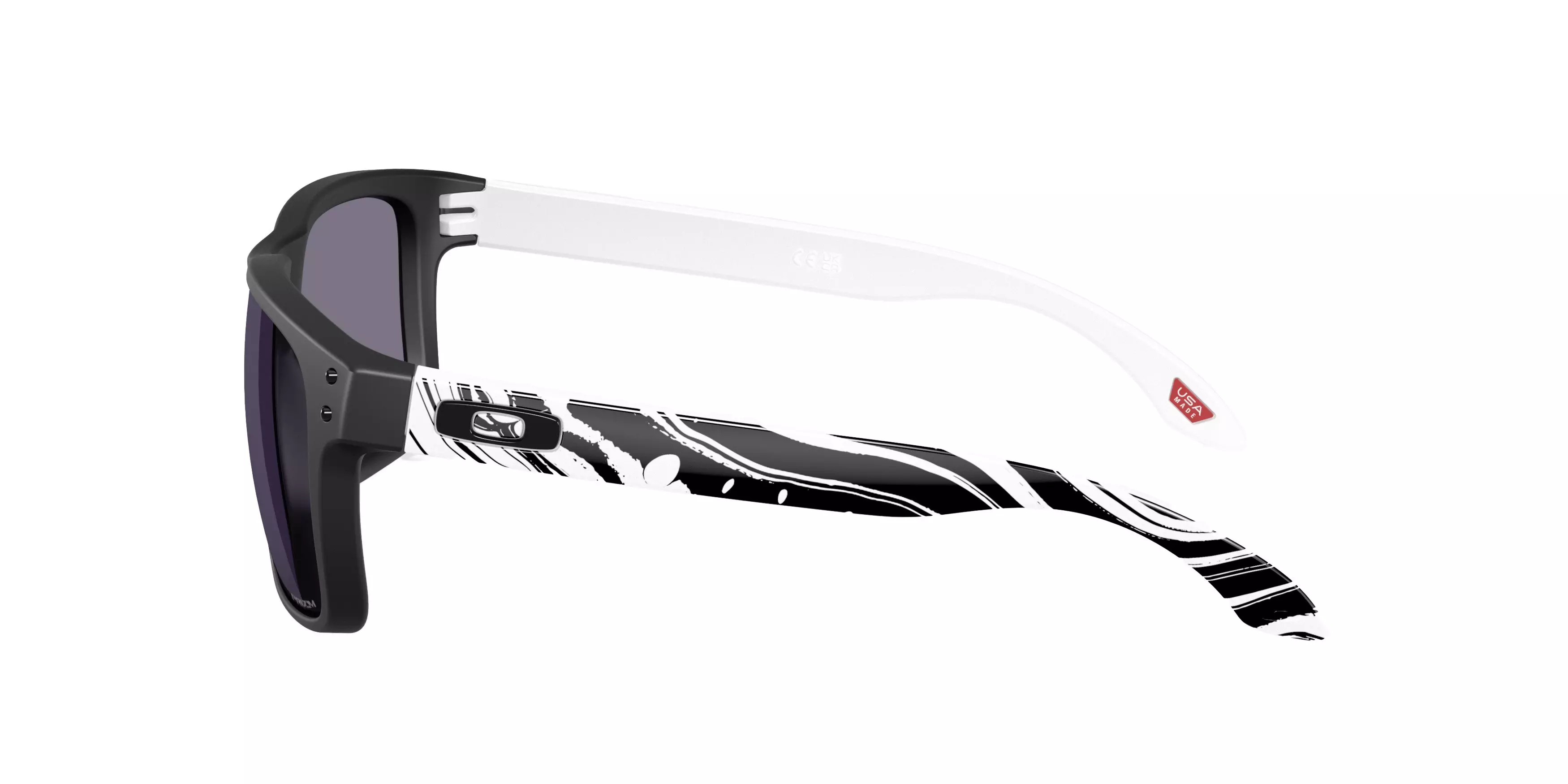 Oakley Holbrook Prizm Grey Sunglasses - Matte Black/White - BLACK/GREY