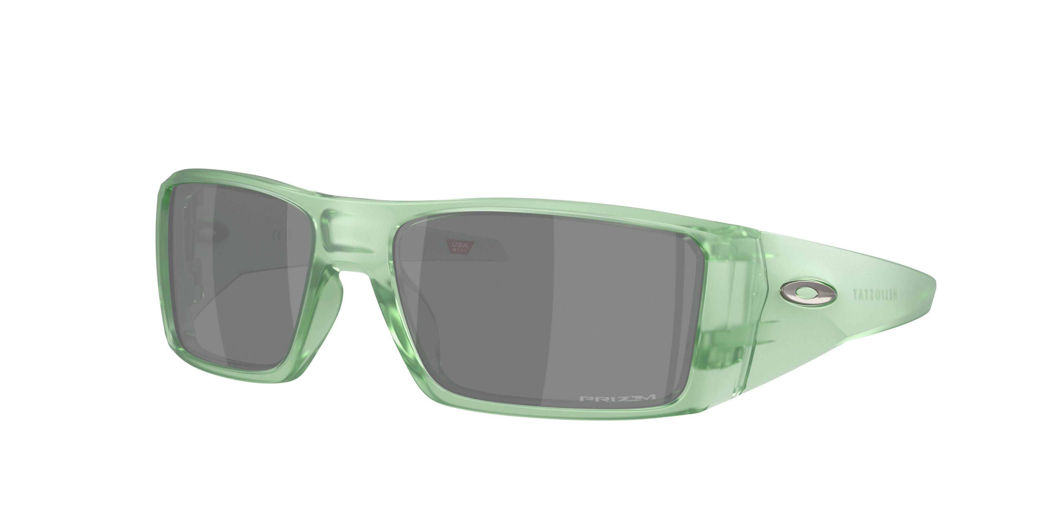 Oakley Heliostat Prizm Black Sunglasses - Matte Trans Jade - GREEN/GREY Thumbnail View 1