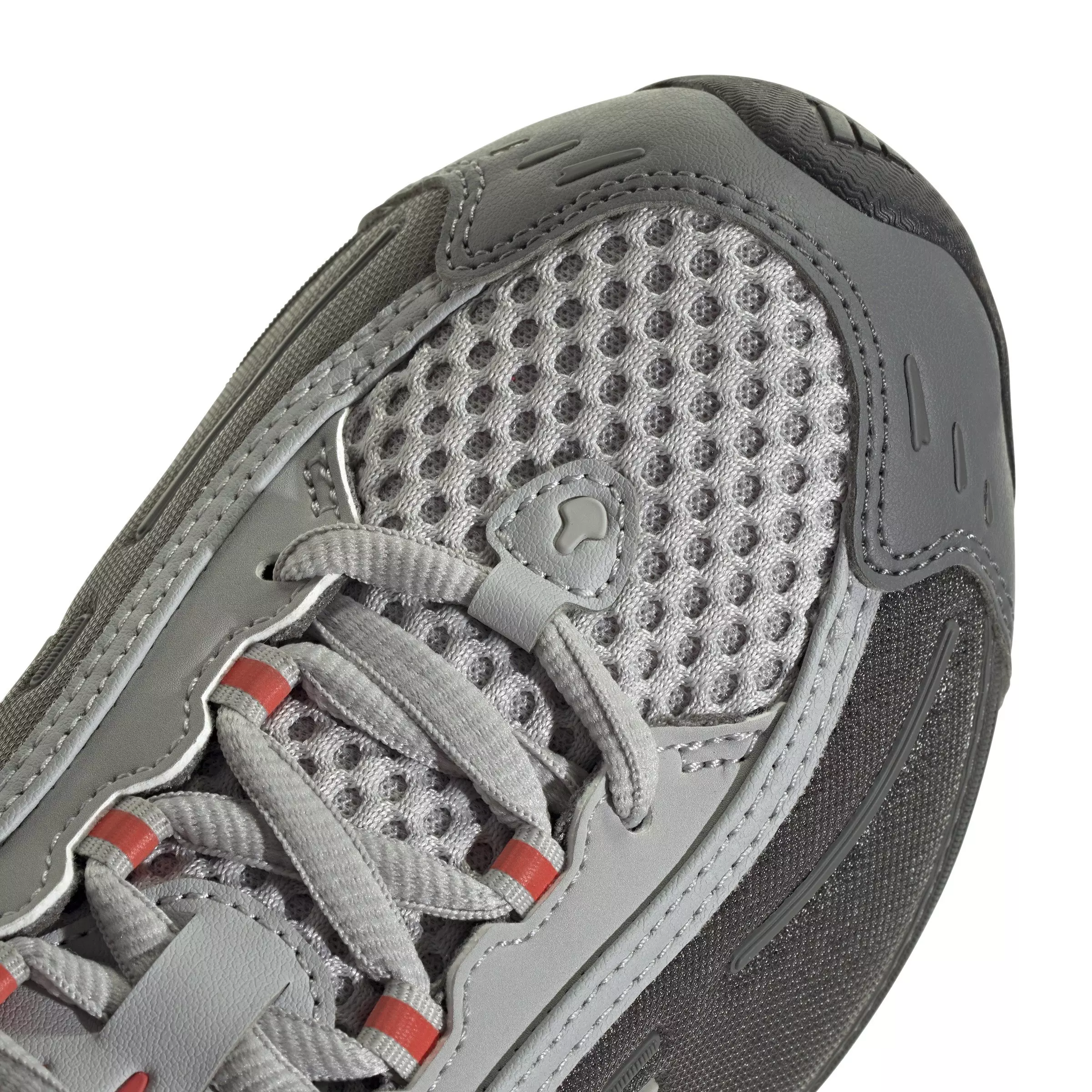 adidas Originals Megaride O1 "Grey Two/Grey Four/Bright Red" Grade School Boys' Shoe - GREY/GREY/RED