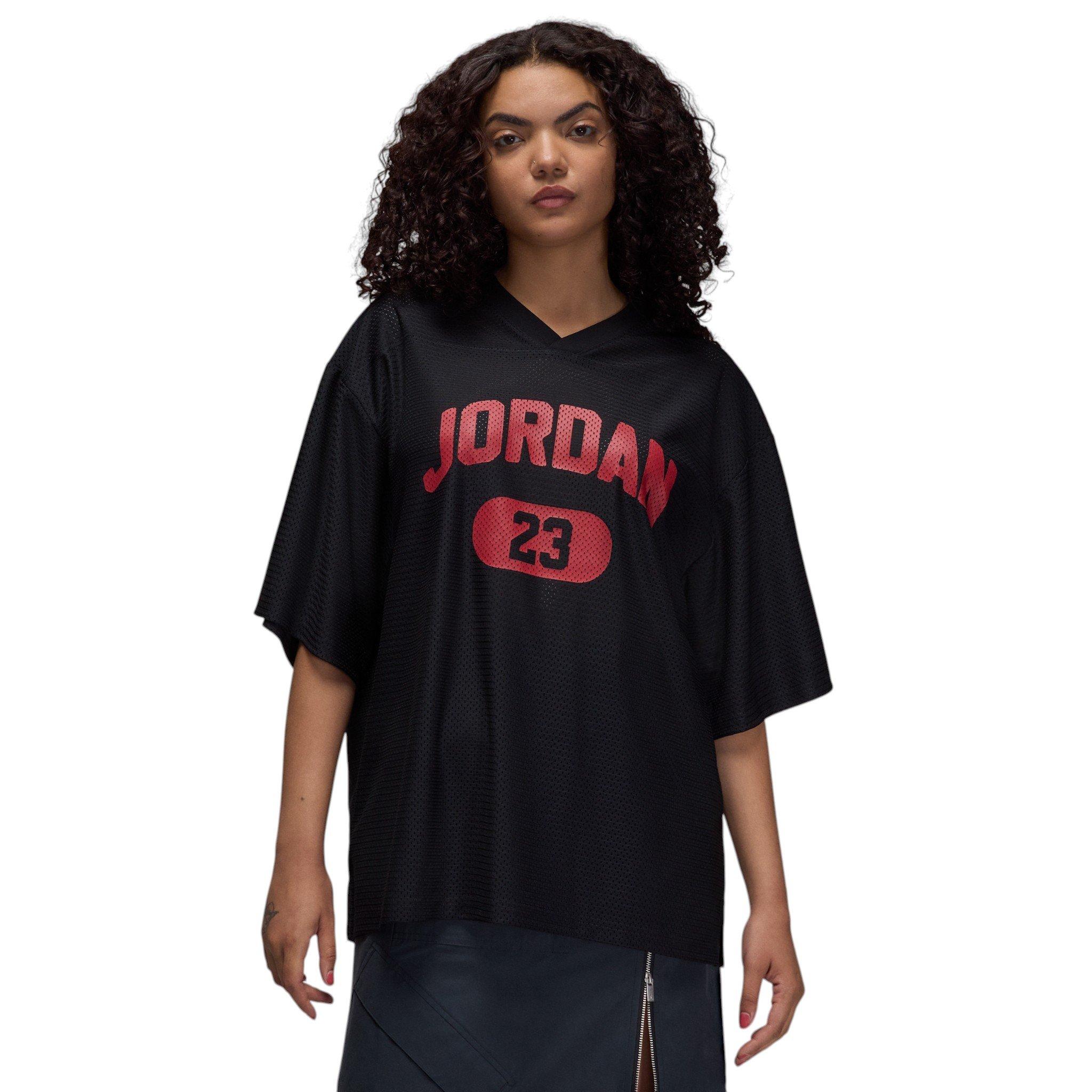 Jordan Women's Brooklyn Mesh Jersey - Black/Red - BLACK/RED