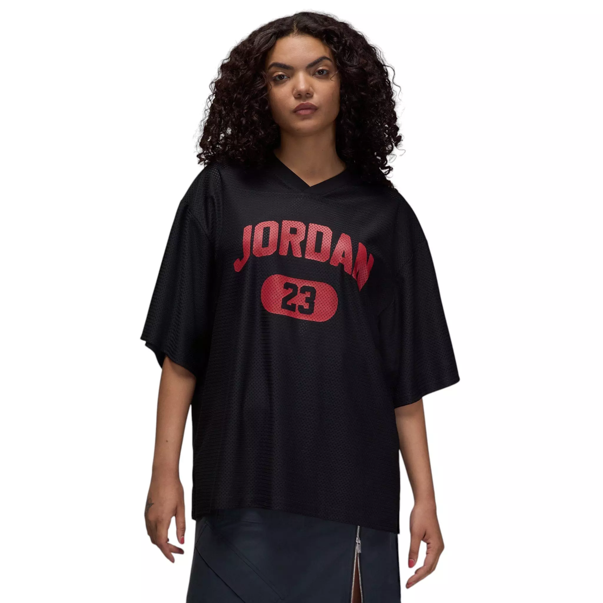 Jordan Women's Brooklyn Mesh Jersey - Black/Red - BLACK/RED