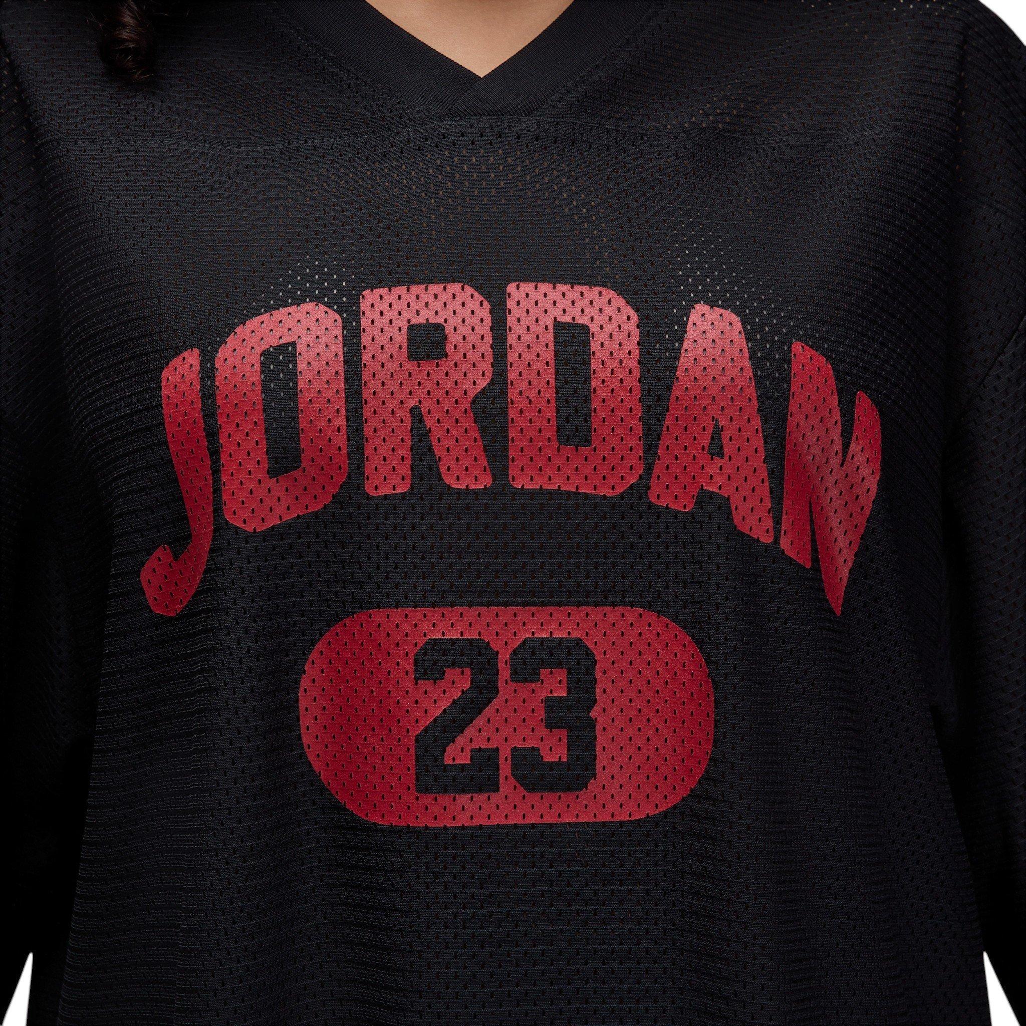 Jordan Women's Brooklyn Mesh Jersey - Black/Red - BLACK/RED