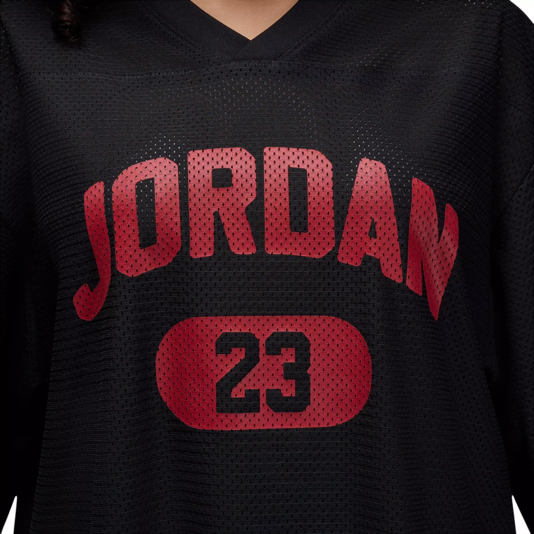 Jordan Women's Brooklyn Mesh Jersey - Black/Red - BLACK/RED
