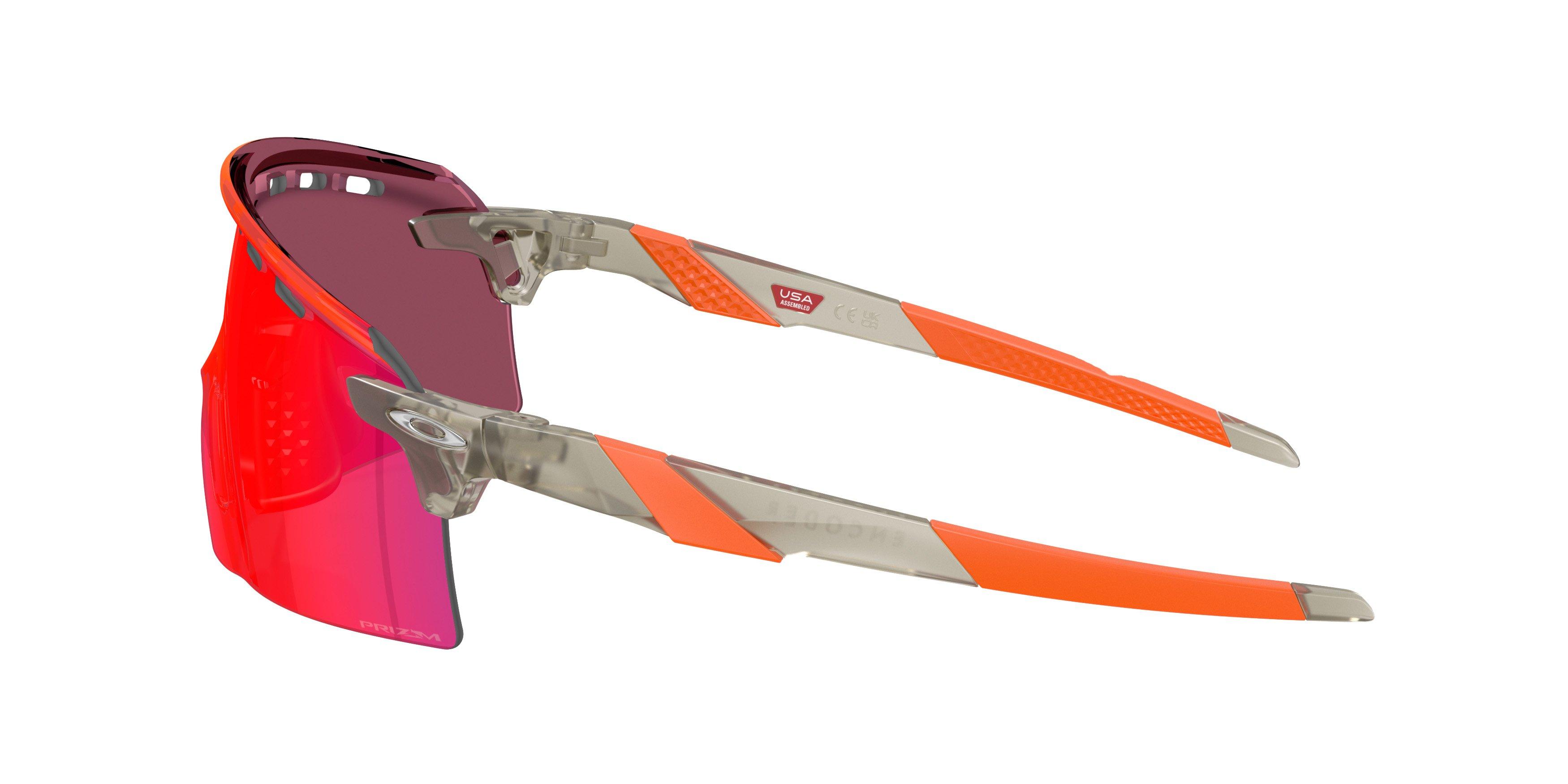 Oakley Encoder Strike Vented Prizm Road Sunglasses - Matte Grey Ink - GREY/RED Thumbnail View 4