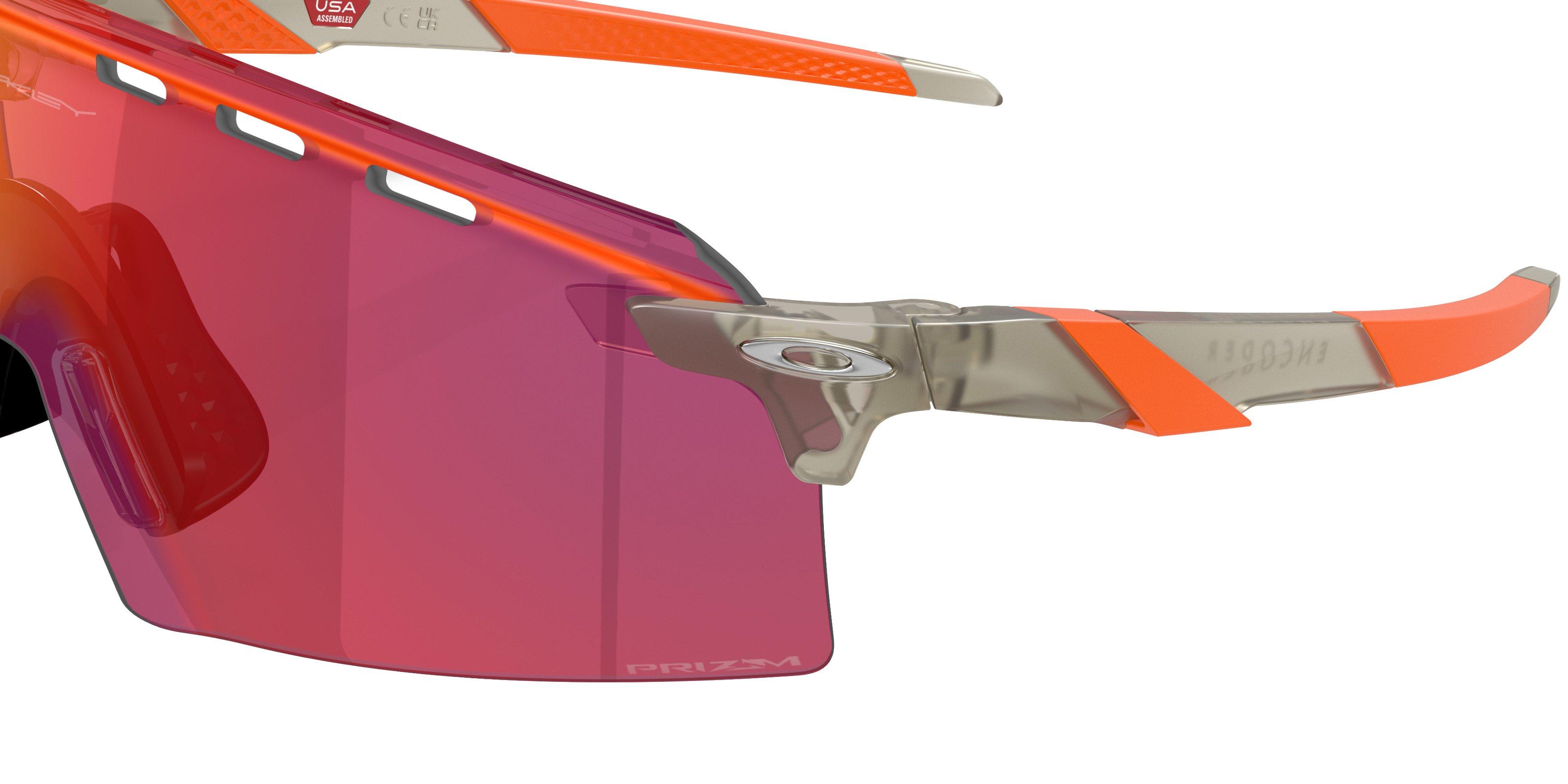 Oakley Encoder Strike Vented Prizm Road Sunglasses - Matte Grey Ink - GREY/RED Thumbnail View 5