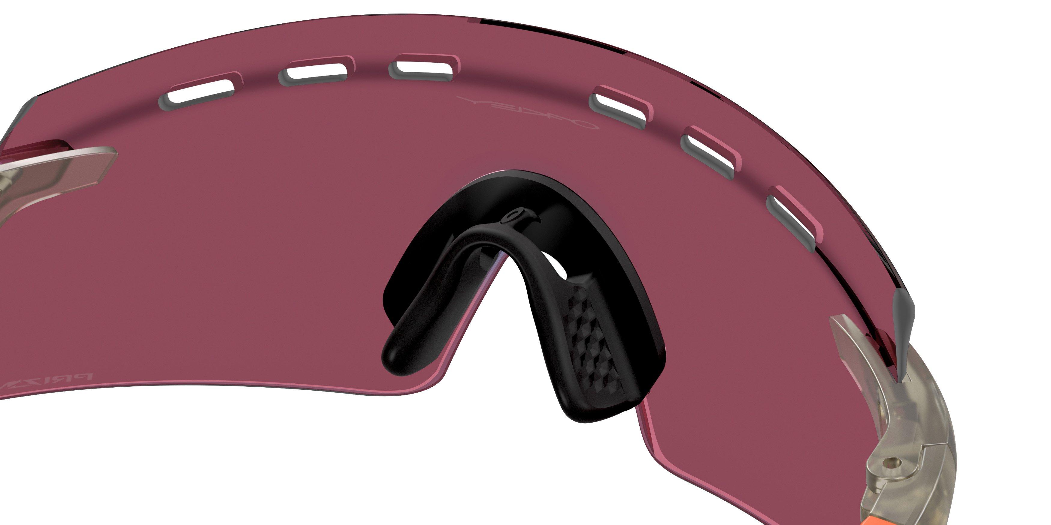 Oakley Encoder Strike Vented Prizm Road Sunglasses - Matte Grey Ink - GREY/RED Thumbnail View 6