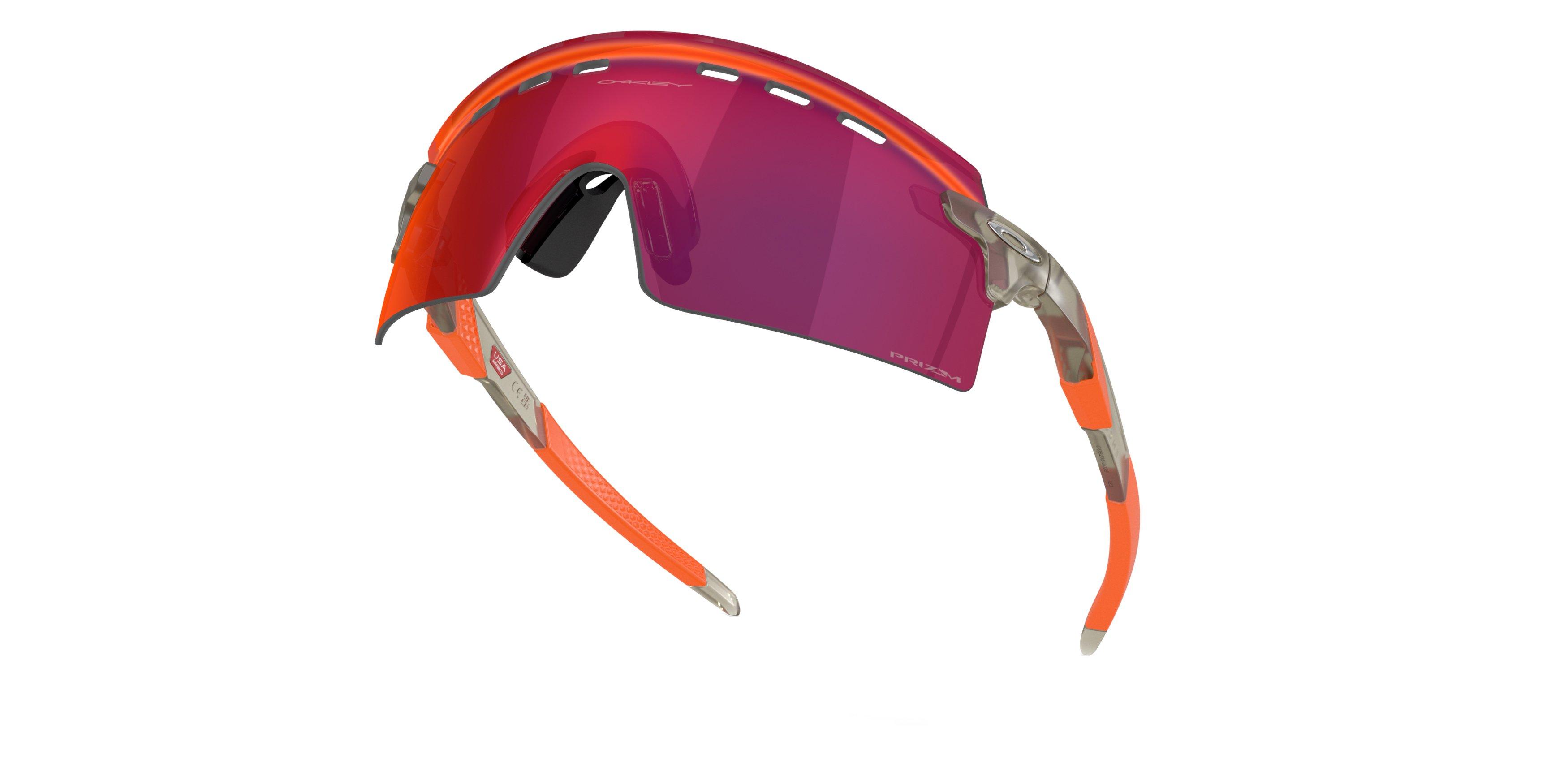 Oakley Encoder Strike Vented Prizm Road Sunglasses - Matte Grey Ink - GREY/RED Thumbnail View 7