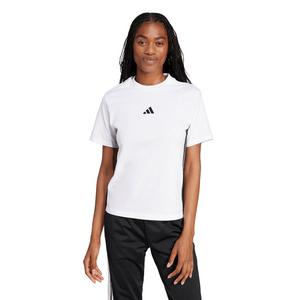 adidas Women's Essentials 3-Stripes Cotton T-Shirt - White
