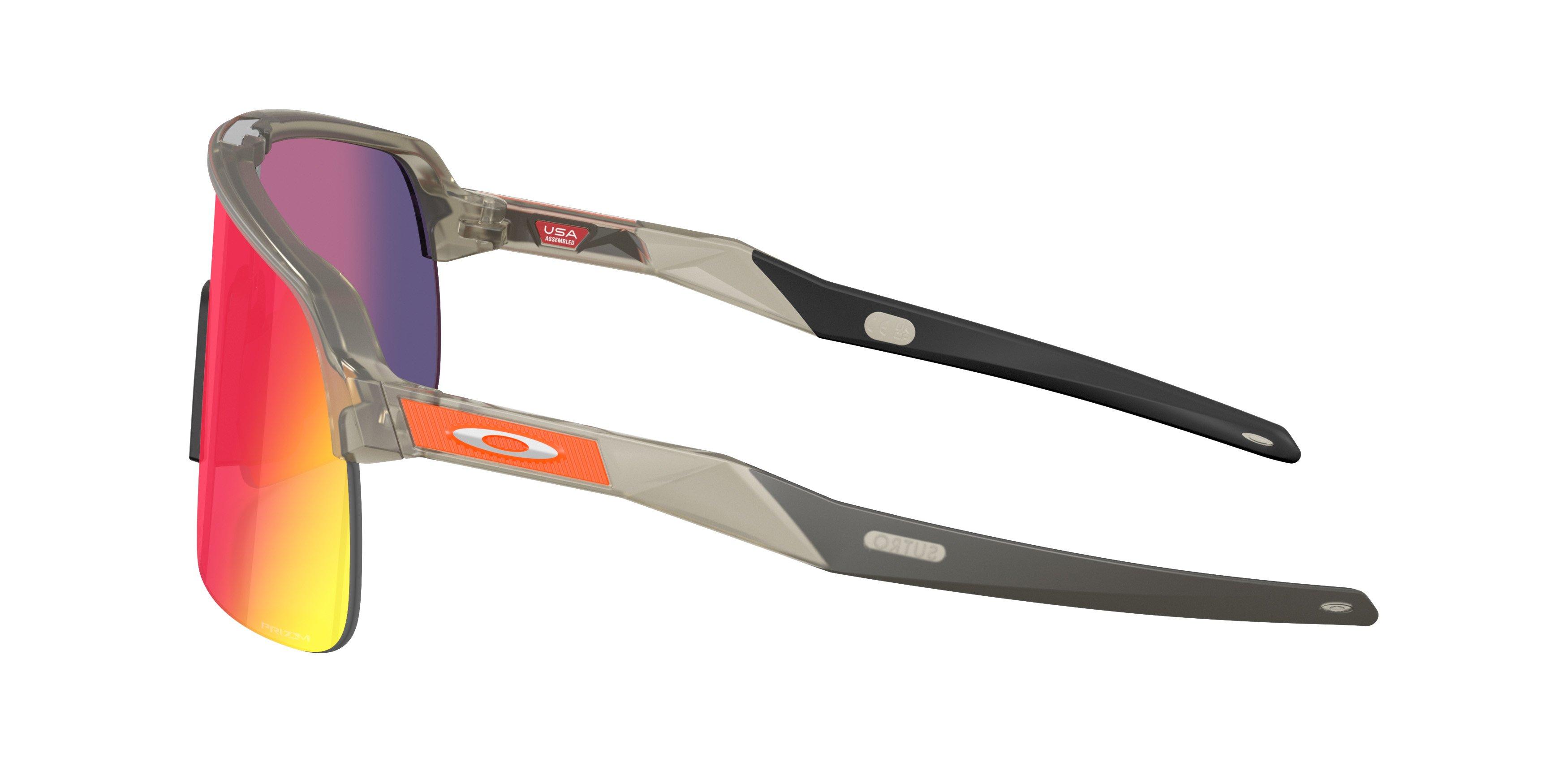 Oakley Sutro Lite Prizm Road Sunglasses - Matte Grey Ink - GREY/RED Thumbnail View 4