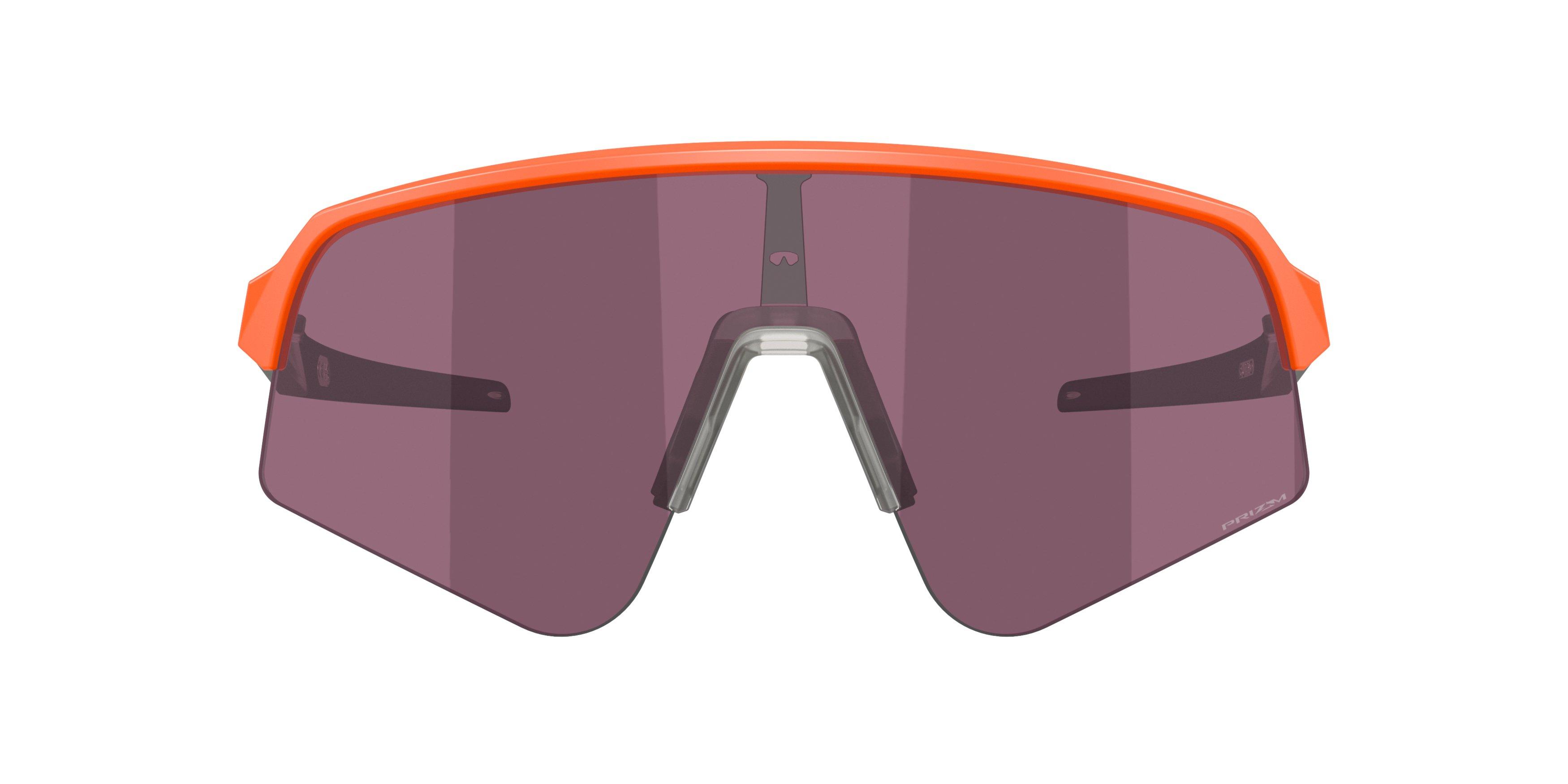 Oakley Sutro Lite Sweep Prizm Road Black Sunglasses - Matte Neon Orange - ORANGE/SILVER Thumbnail View 2
