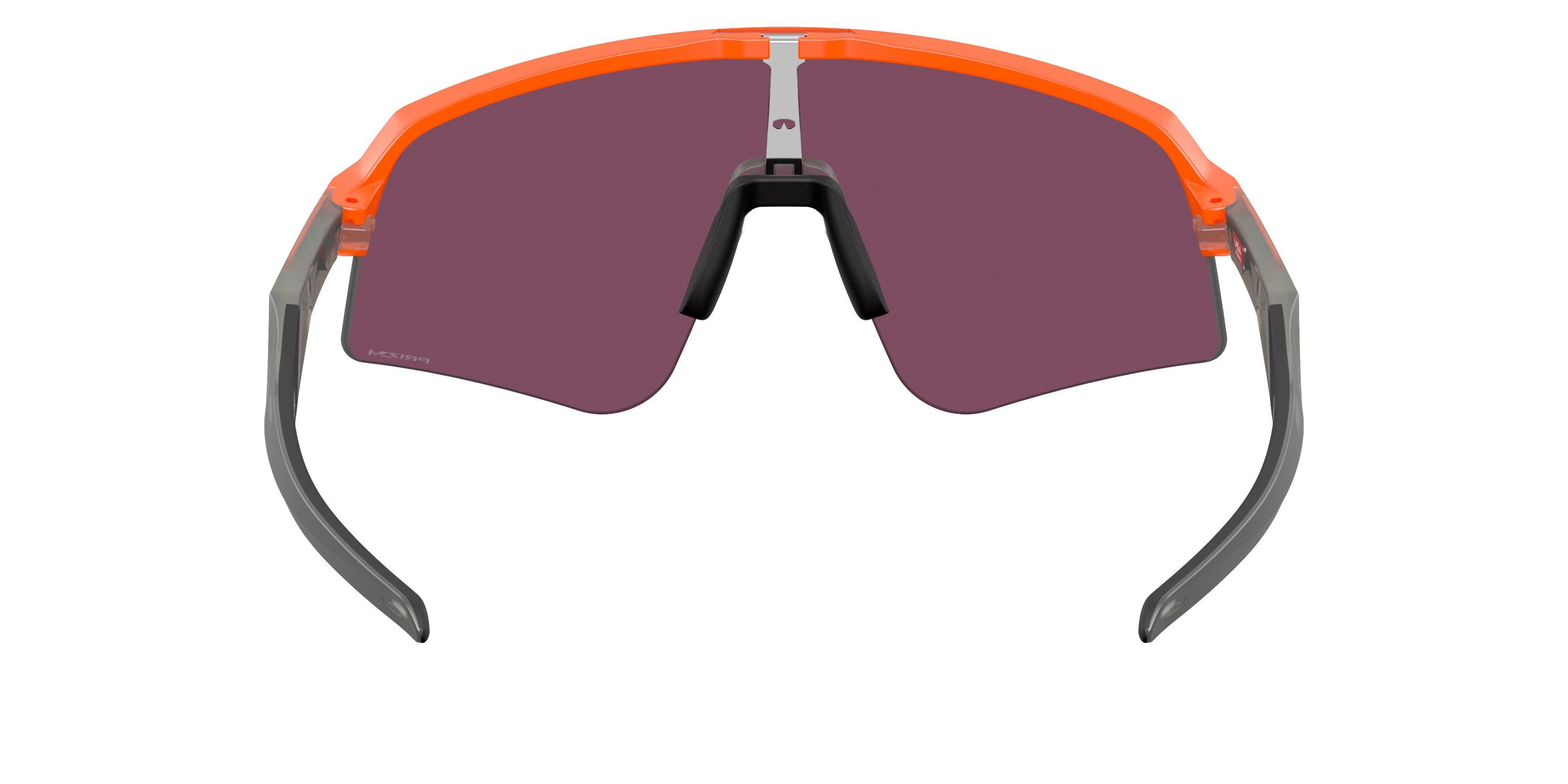 Oakley Sutro Lite Sweep Prizm Road Black Sunglasses - Matte Neon Orange - ORANGE/SILVER Thumbnail View 3
