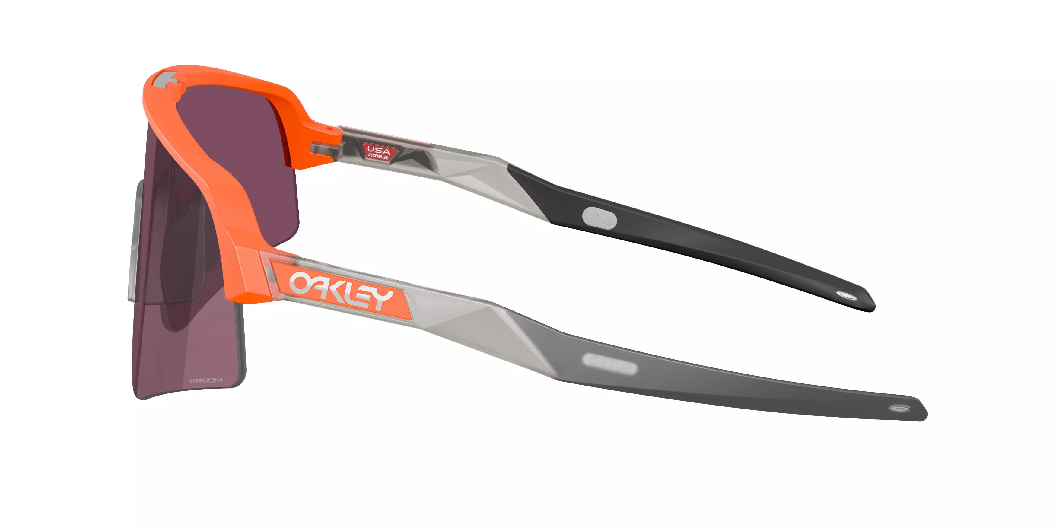 Oakley Sutro Lite Sweep Prizm Road Black Sunglasses - Matte Neon Orange - ORANGE/SILVER