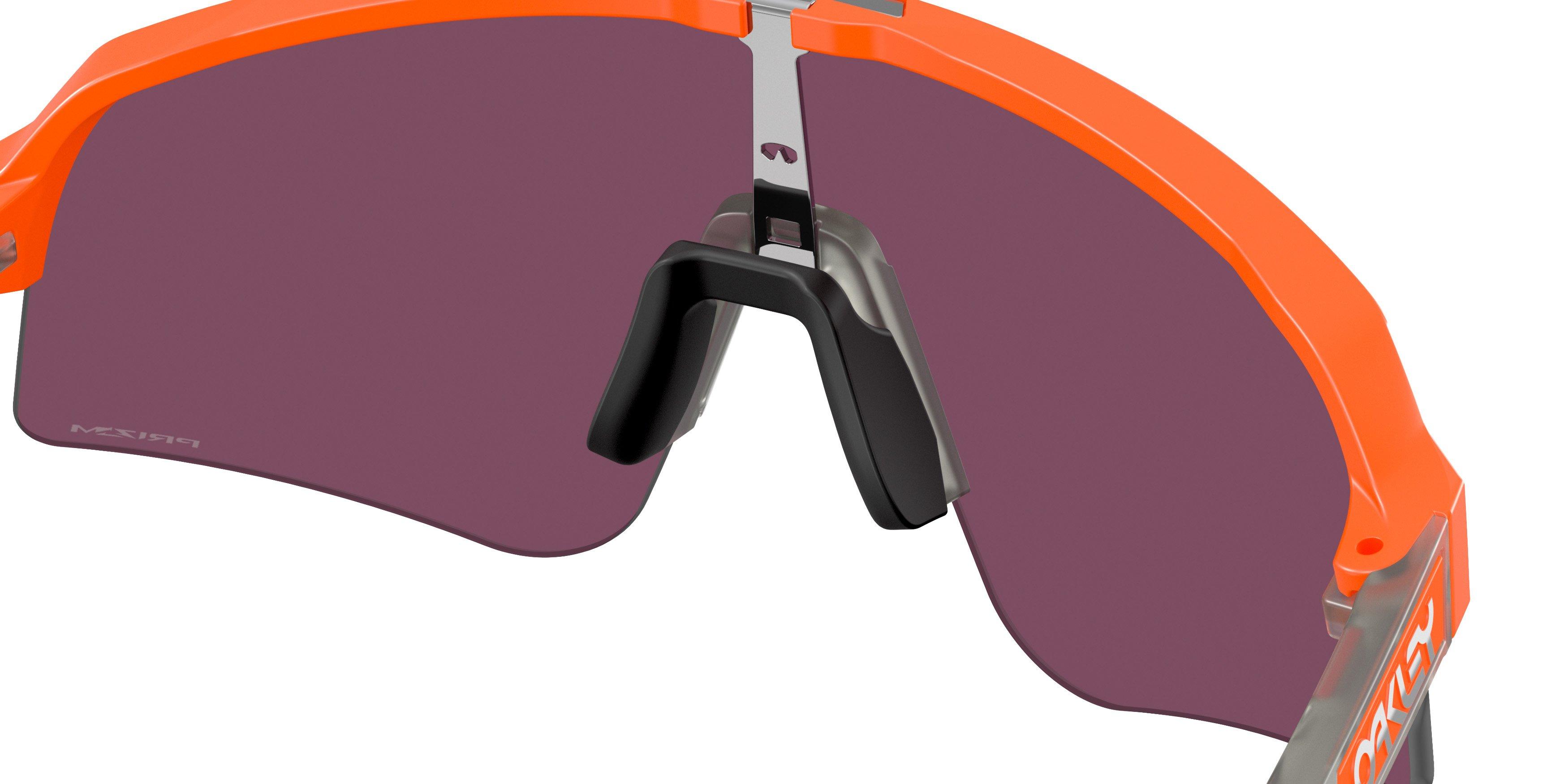 Oakley Sutro Lite Sweep Prizm Road Black Sunglasses - Matte Neon Orange - ORANGE/SILVER Thumbnail View 6