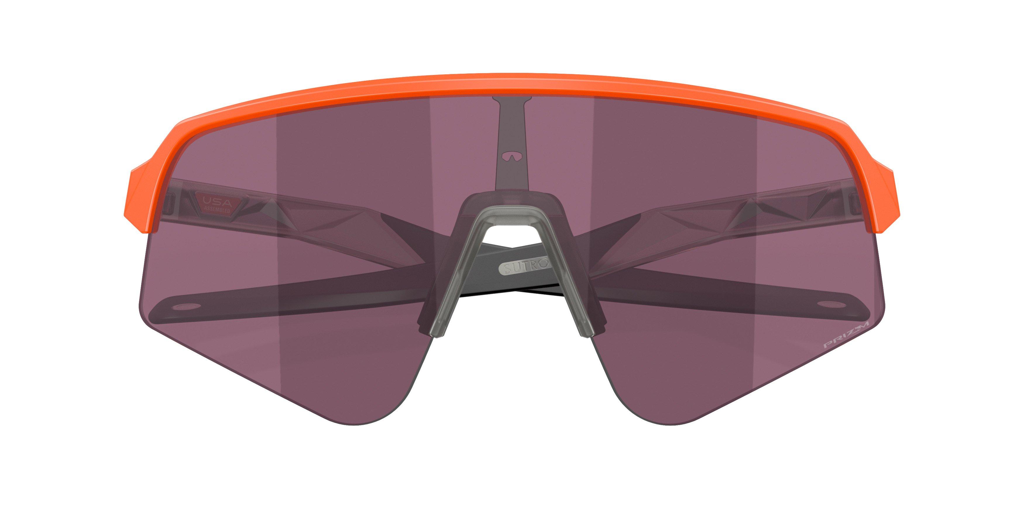 Oakley Sutro Lite Sweep Prizm Road Black Sunglasses - Matte Neon Orange - ORANGE/SILVER Thumbnail View 8