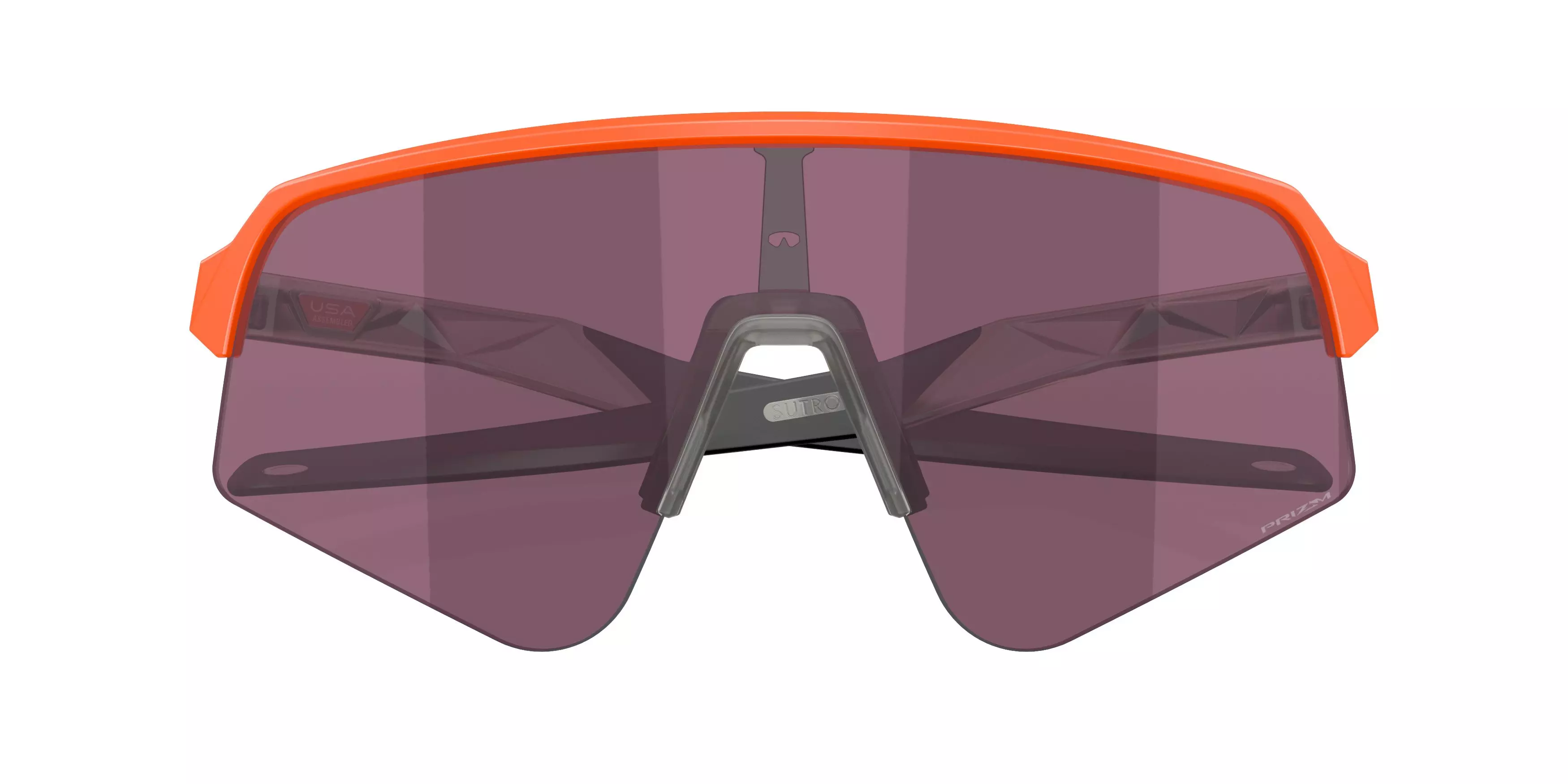 Oakley Sutro Lite Sweep Prizm Road Black Sunglasses - Matte Neon Orange - ORANGE/SILVER