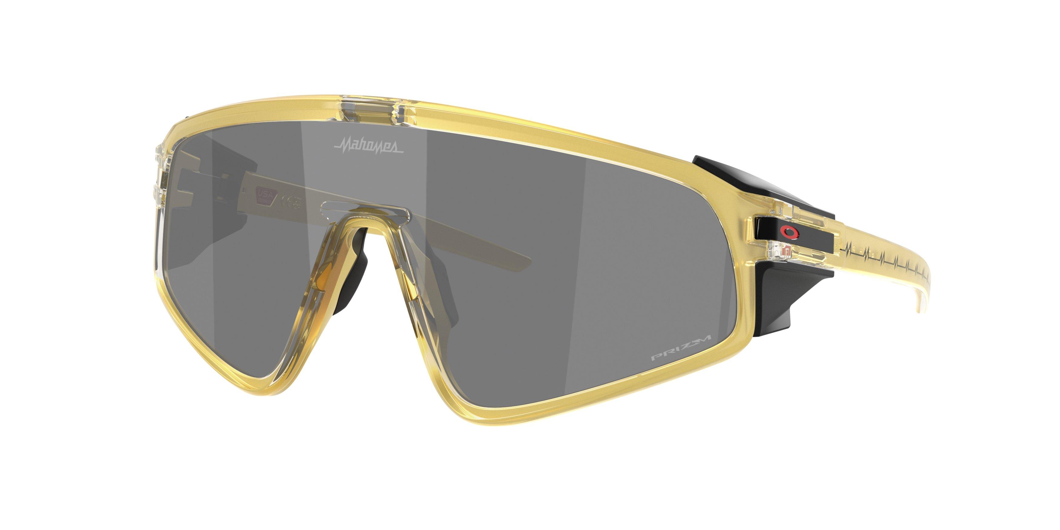 Oakley Latch Panel x Patrick Mahomes II Sunglasses - Prizm Black Lenses & Gold Glass Frame - GOLD/GREY Thumbnail View 1