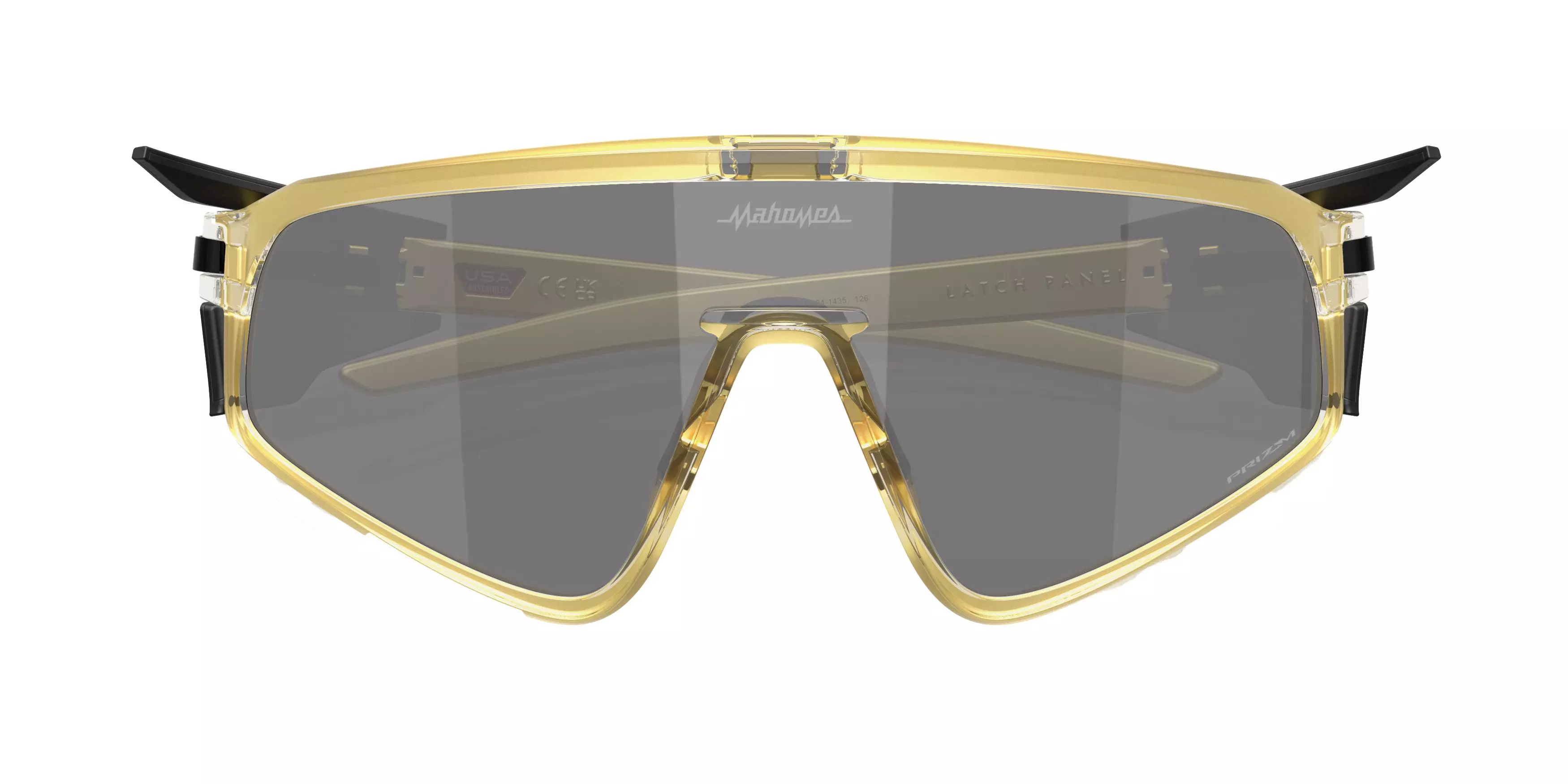 Oakley Latch Panel x Patrick Mahomes II Sunglasses - Prizm Black Lenses & Gold Glass Frame - GOLD/GREY