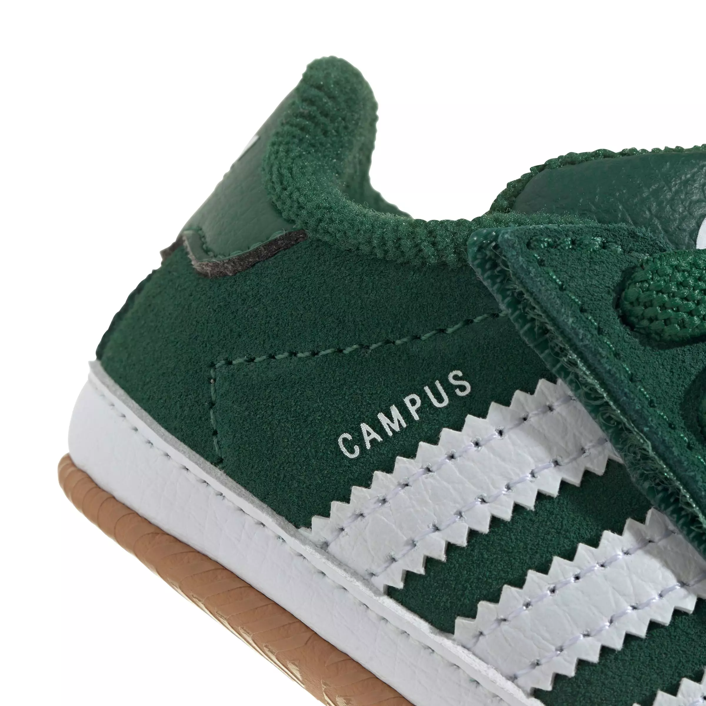 adidas Originals Campus Crib "Dark Green/Ftwr White/Gum 2" Infant Boys' Shoe - DK GREEN/WHITE/GUM