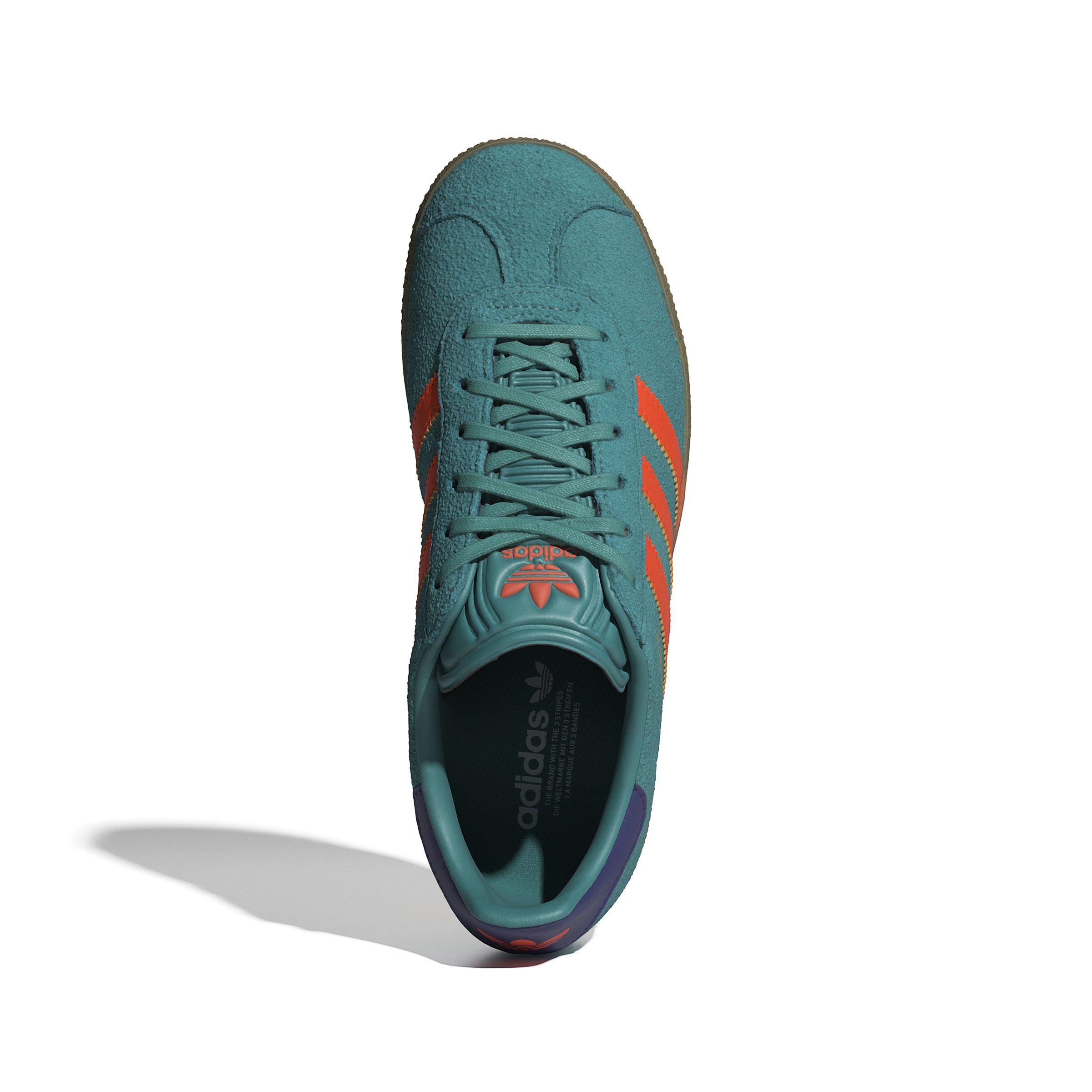 adidas Originals Gazelle Grade School Girls' "Pure Teal/Impact Orange/Collegiate Purple" Shoe