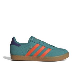 adidas Originals Gazelle "Pure Teal/Impact Orange/Collegiate Purple" Grade School Girls' Shoe