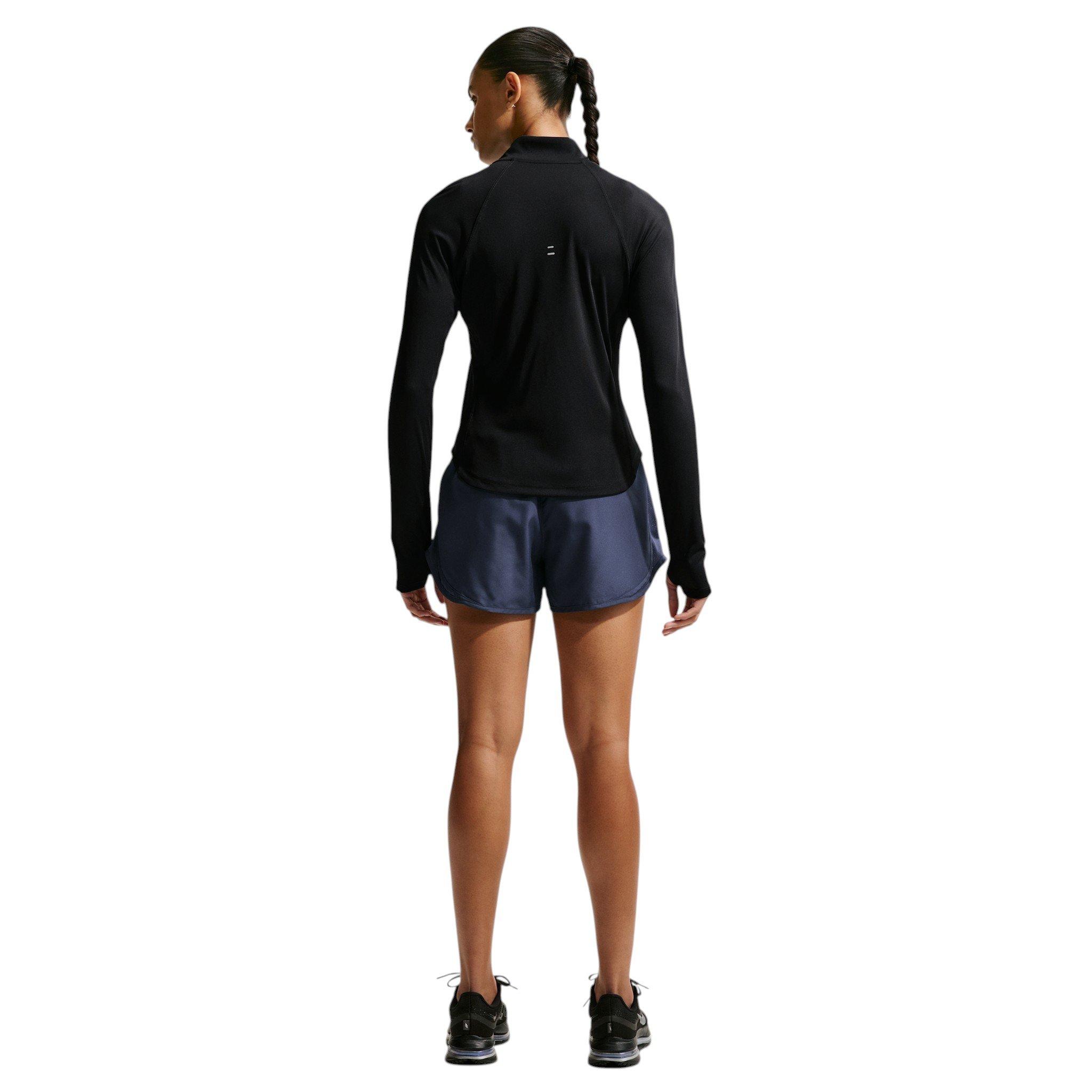 Nike Women's Tempo Dri-FIT 1/4 Zip Running Top - Black/Silver - BLACK/SILVER
