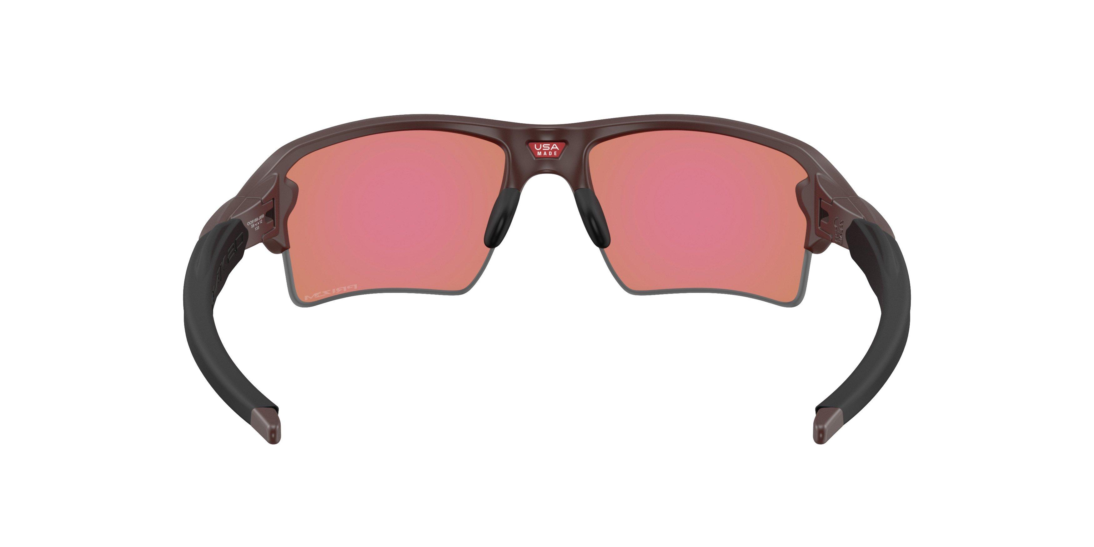Oakley Flak 2.0 XL Prizm Dark Golf Sunglasses - Matte Grenache - RED/GREEN Thumbnail View 3