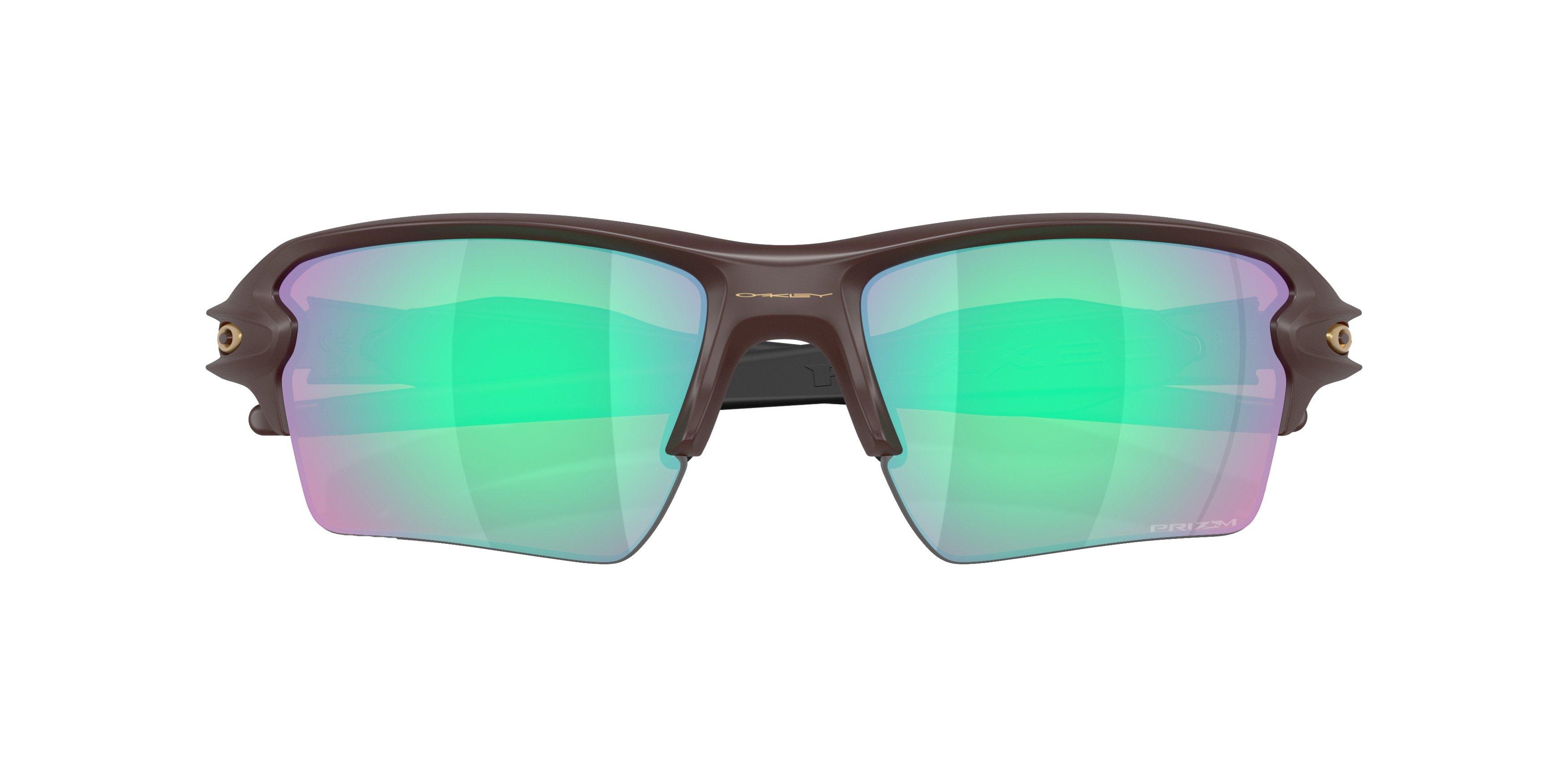 Oakley Flak 2.0 XL Prizm Dark Golf Sunglasses - Matte Grenache - RED/GREEN Thumbnail View 8